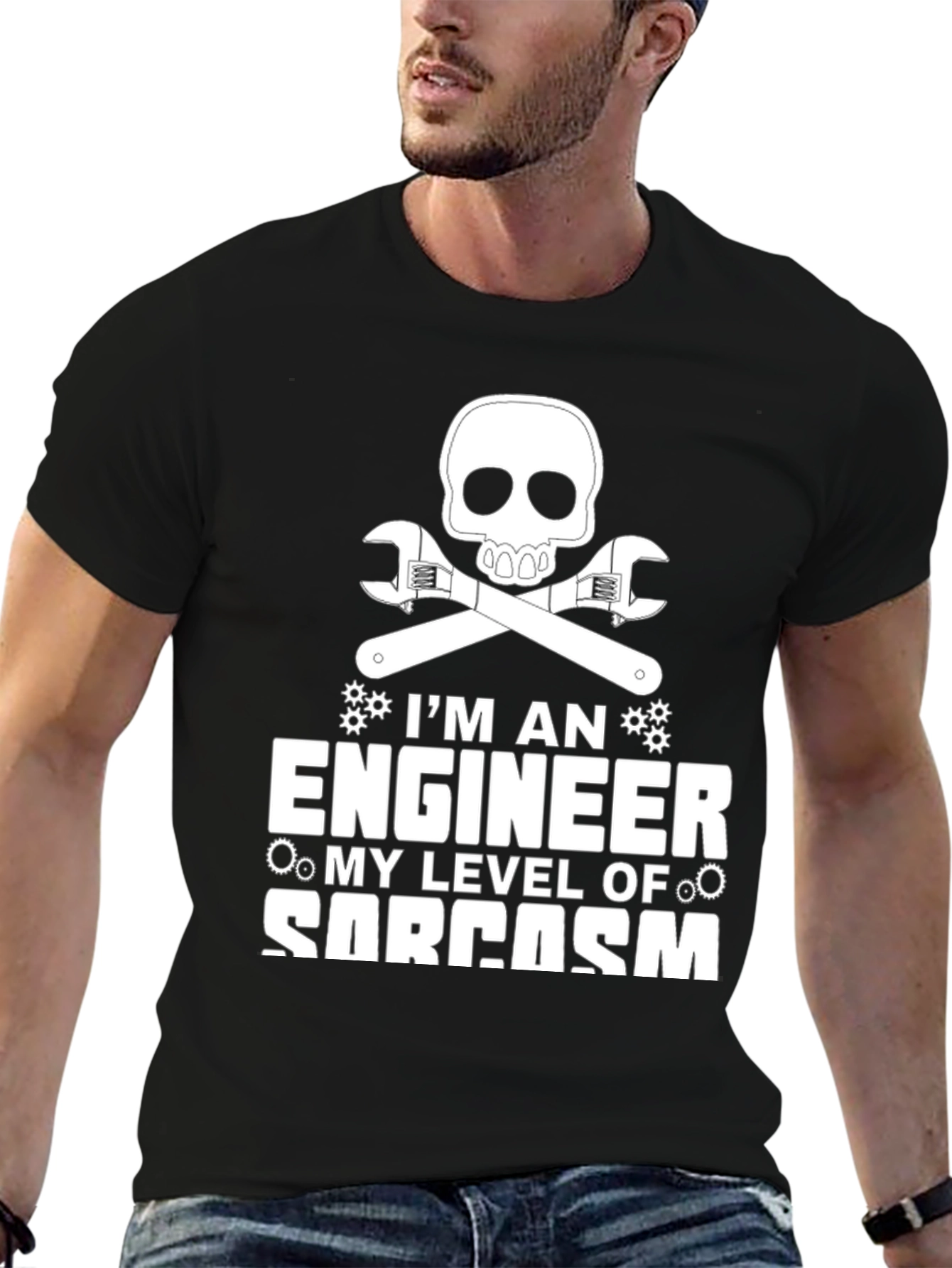 Engineer Sarcasm T-Shirt - Skull & Wrenches Graphic