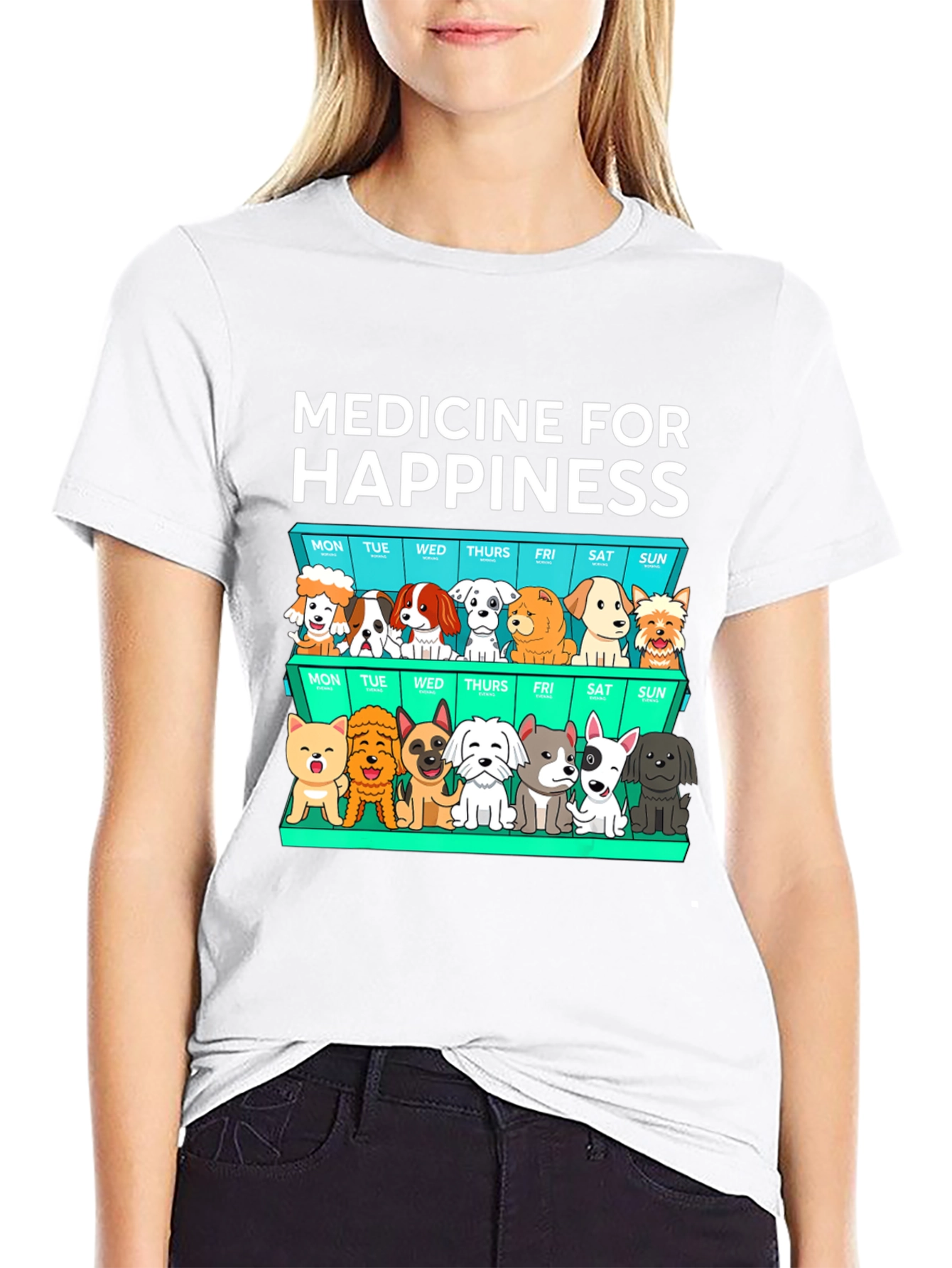 Medicine for Happiness Dog Lover T-Shirt