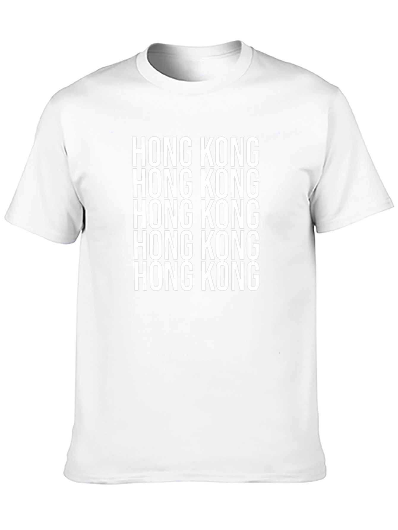Hong Kong Text Graphic Black T-Shirt