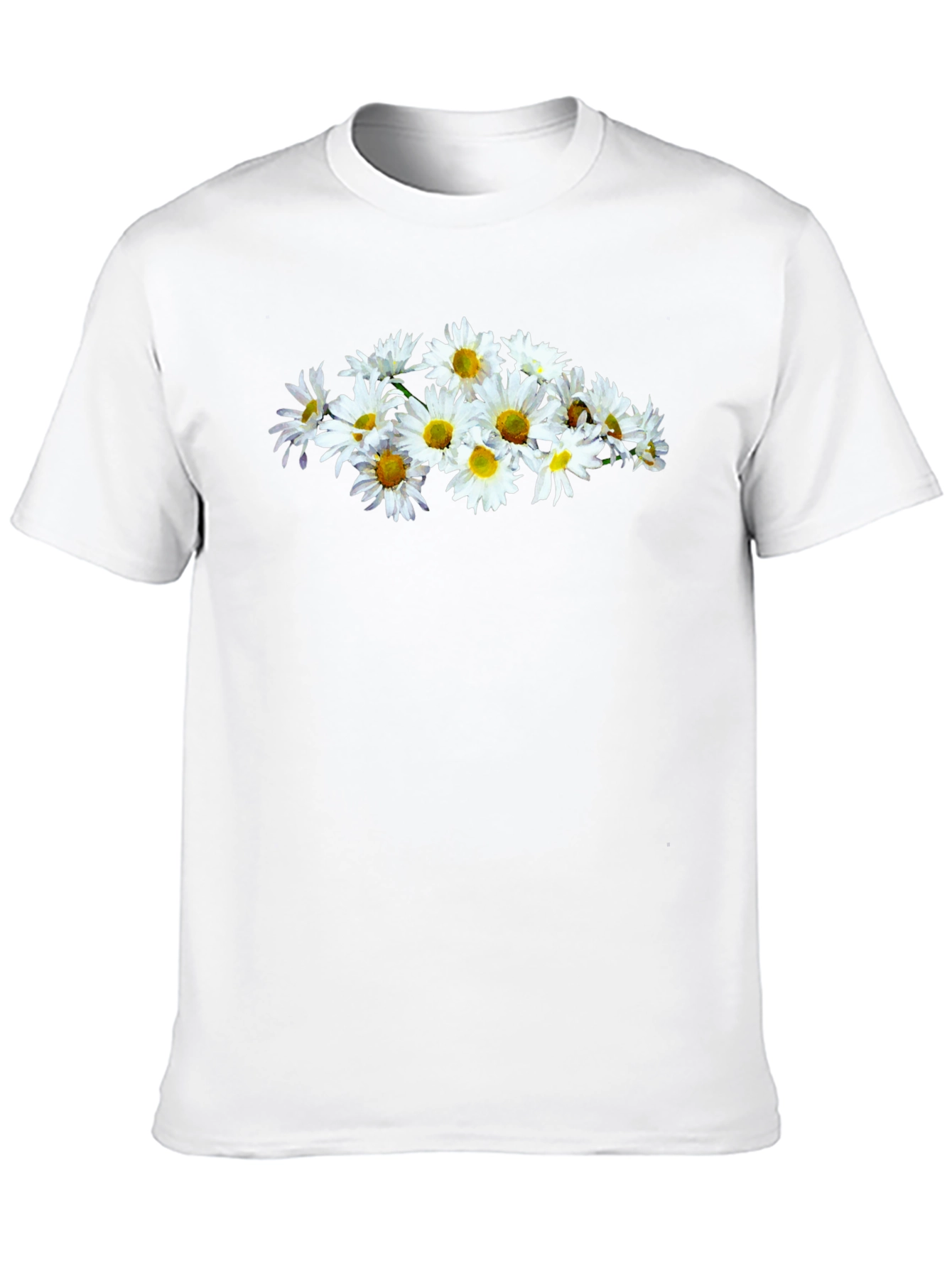 Daisy Flower Graphic Black T-Shirt