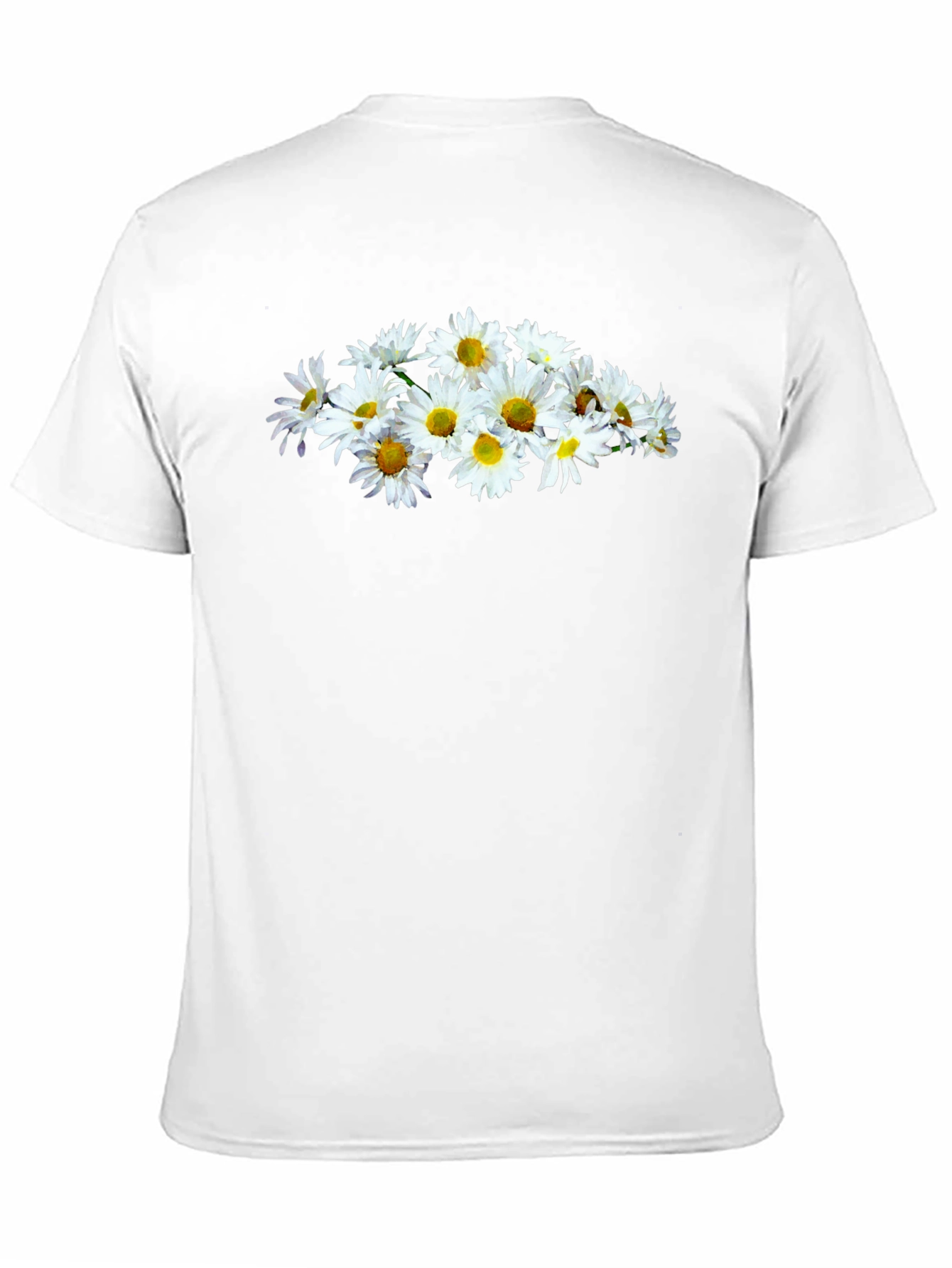 Daisy Flower Graphic Black T-Shirt