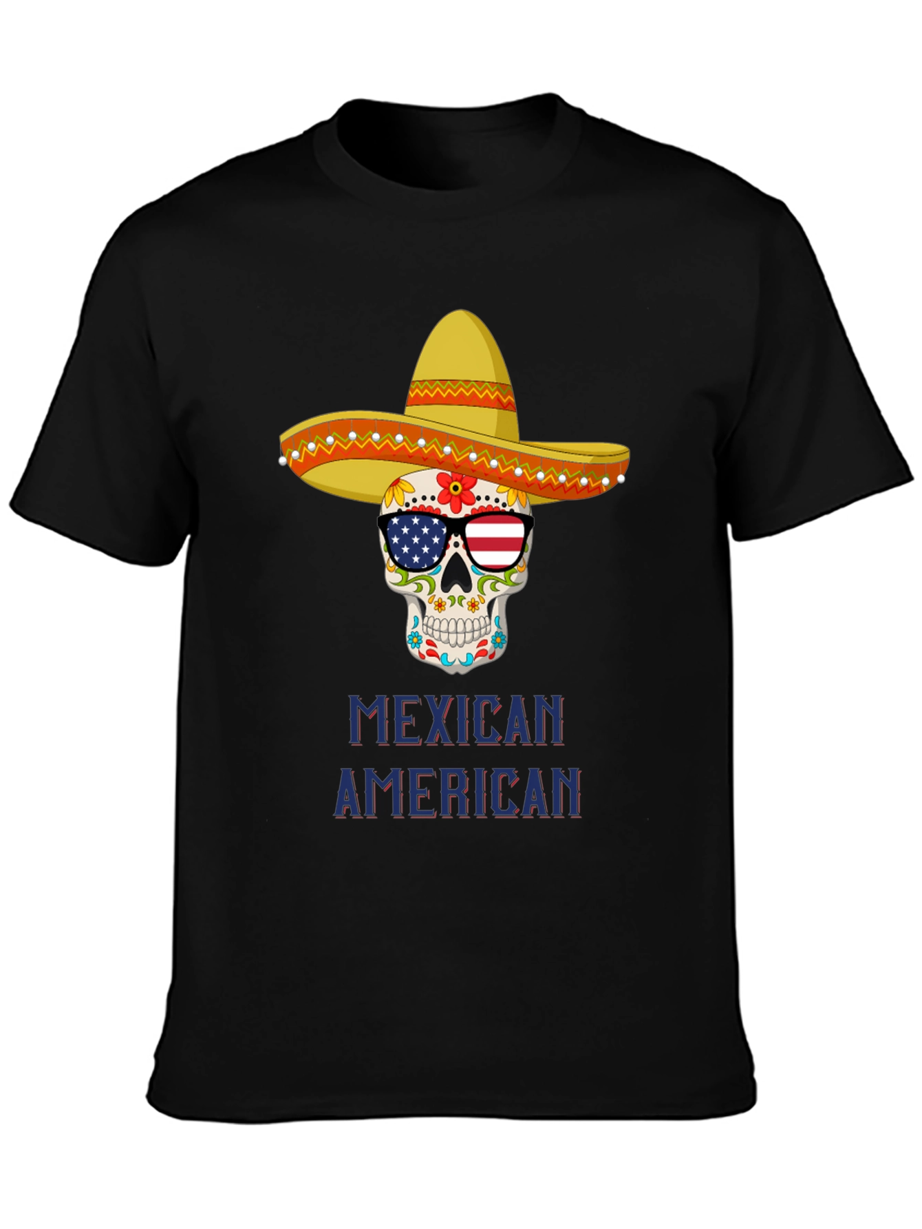 Mexican American Skull T-Shirt