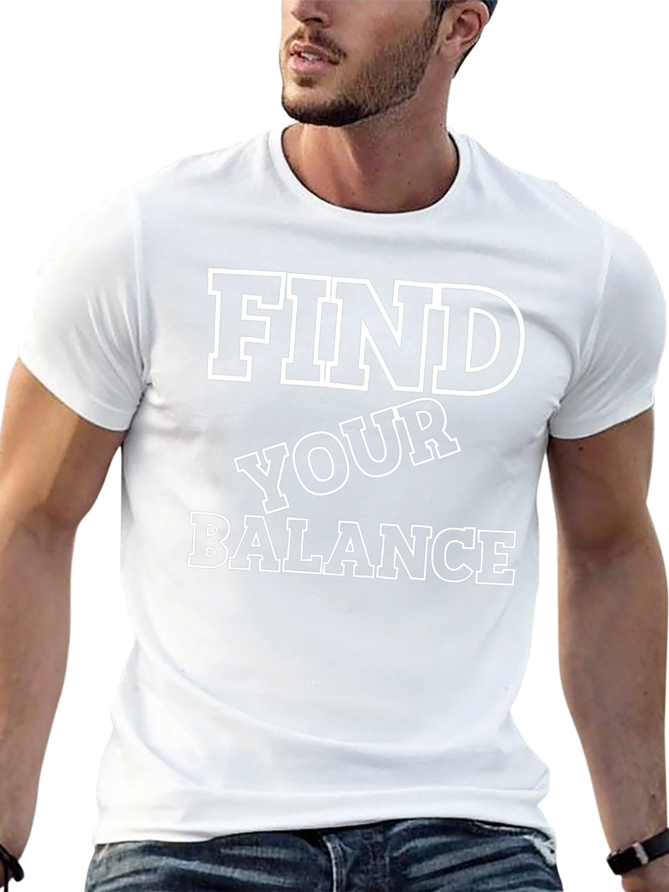 Find Your Balance Black Graphic T-Shirt