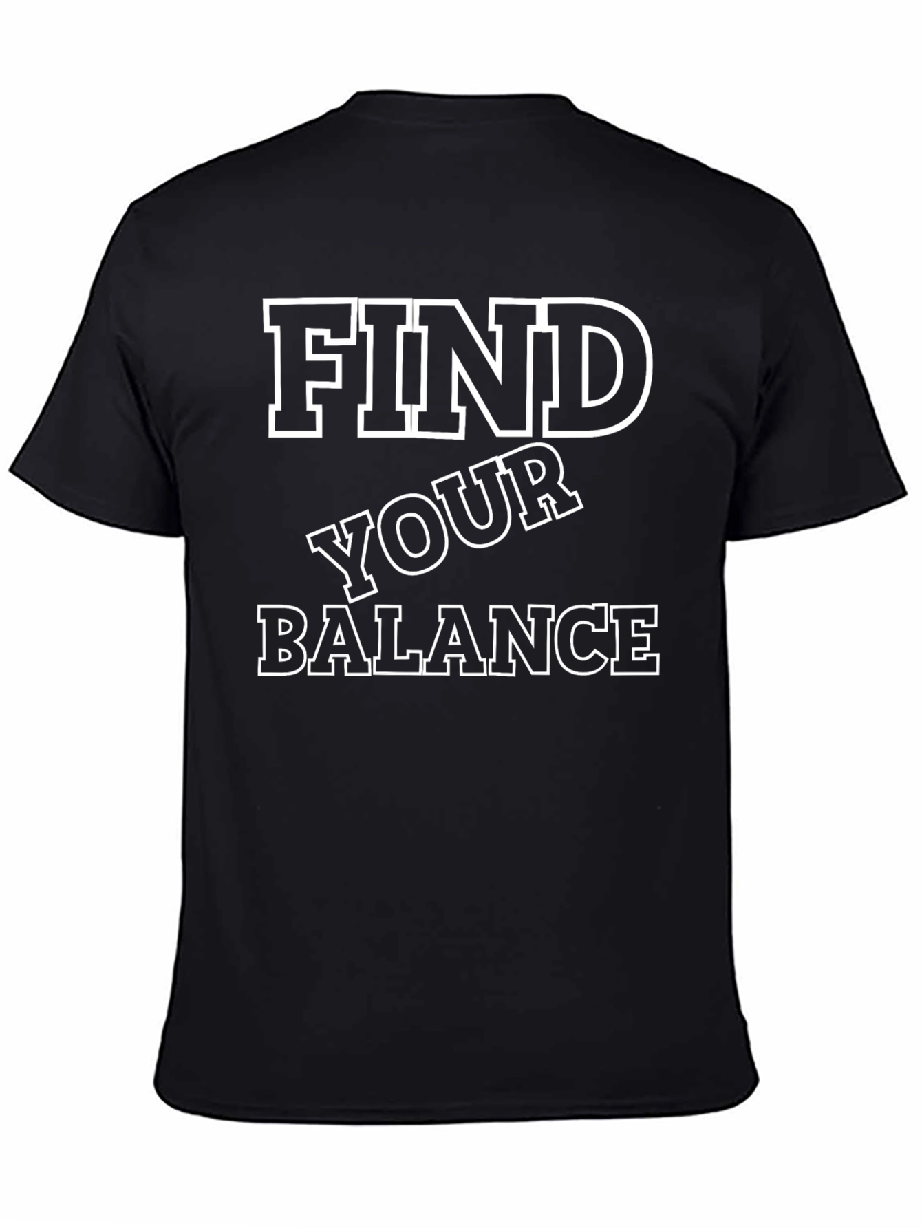 Find Your Balance Black Graphic T-Shirt