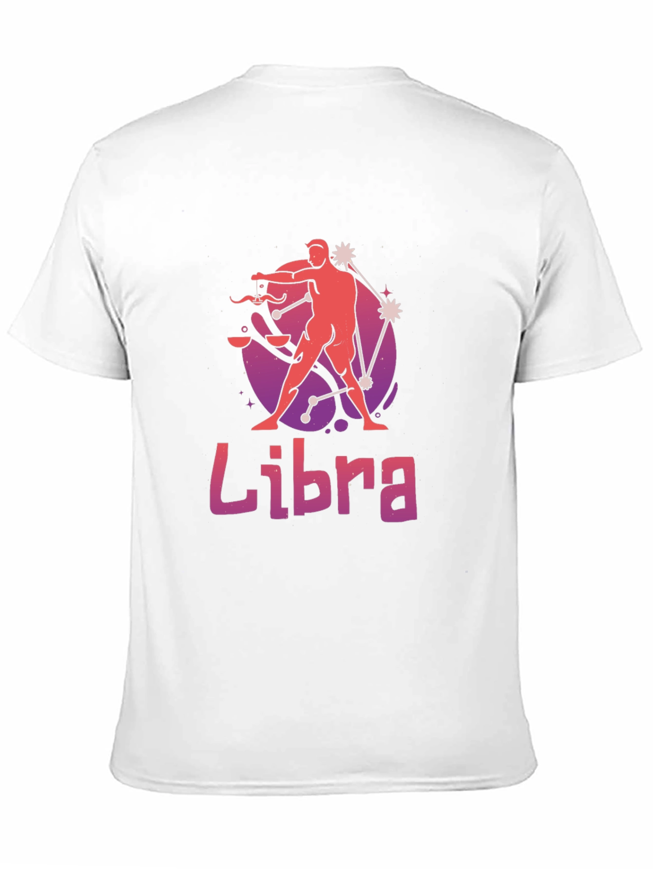 Libra Zodiac Graphic T-Shirt - Black