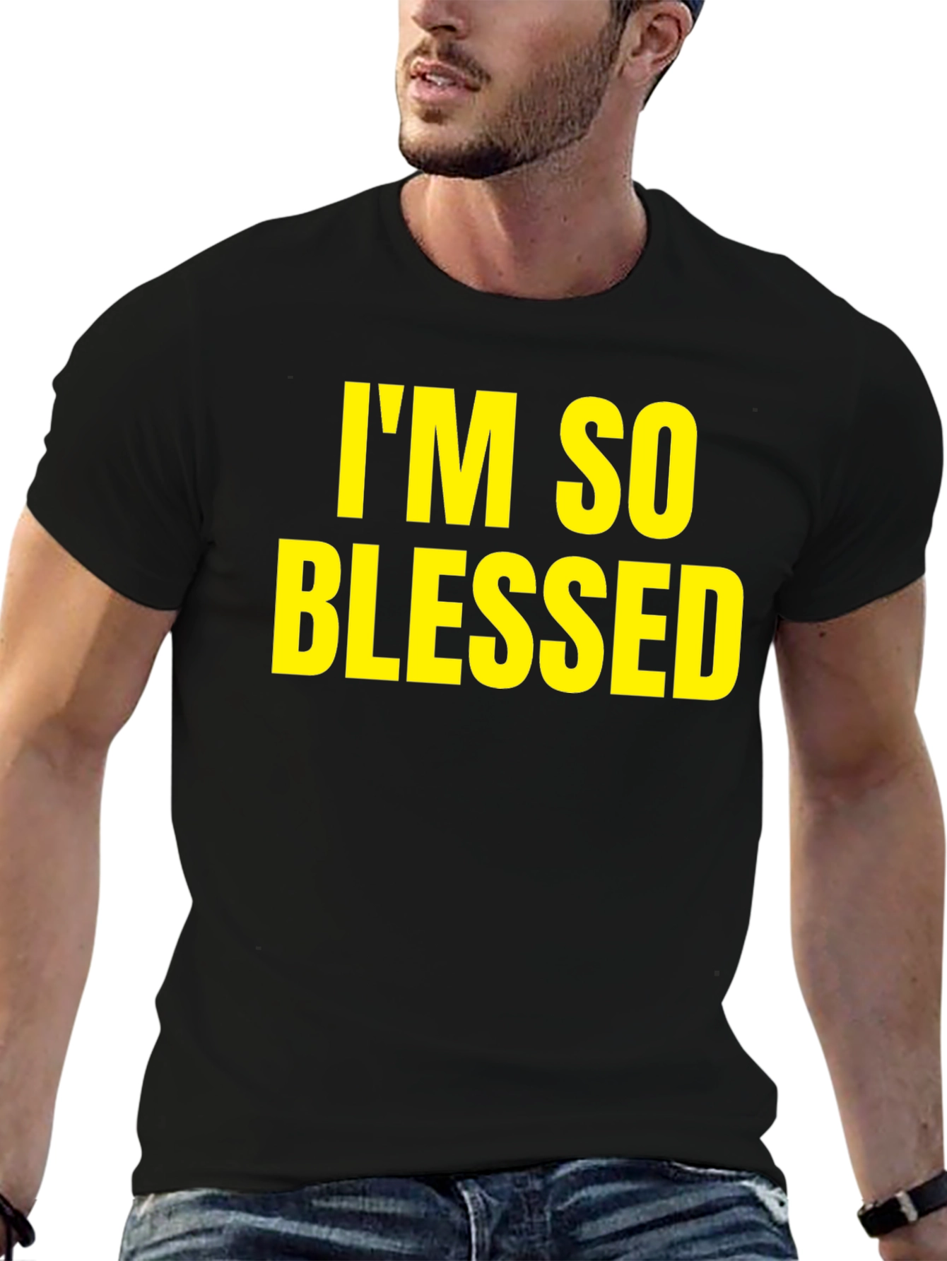 Blessed Graphic Tee - Black Casual T-Shirt