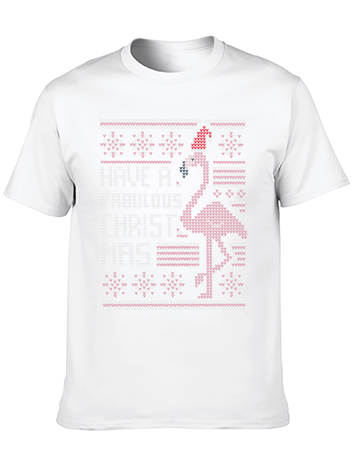 Christmas Flamingo Ugly Sweater T-Shirt