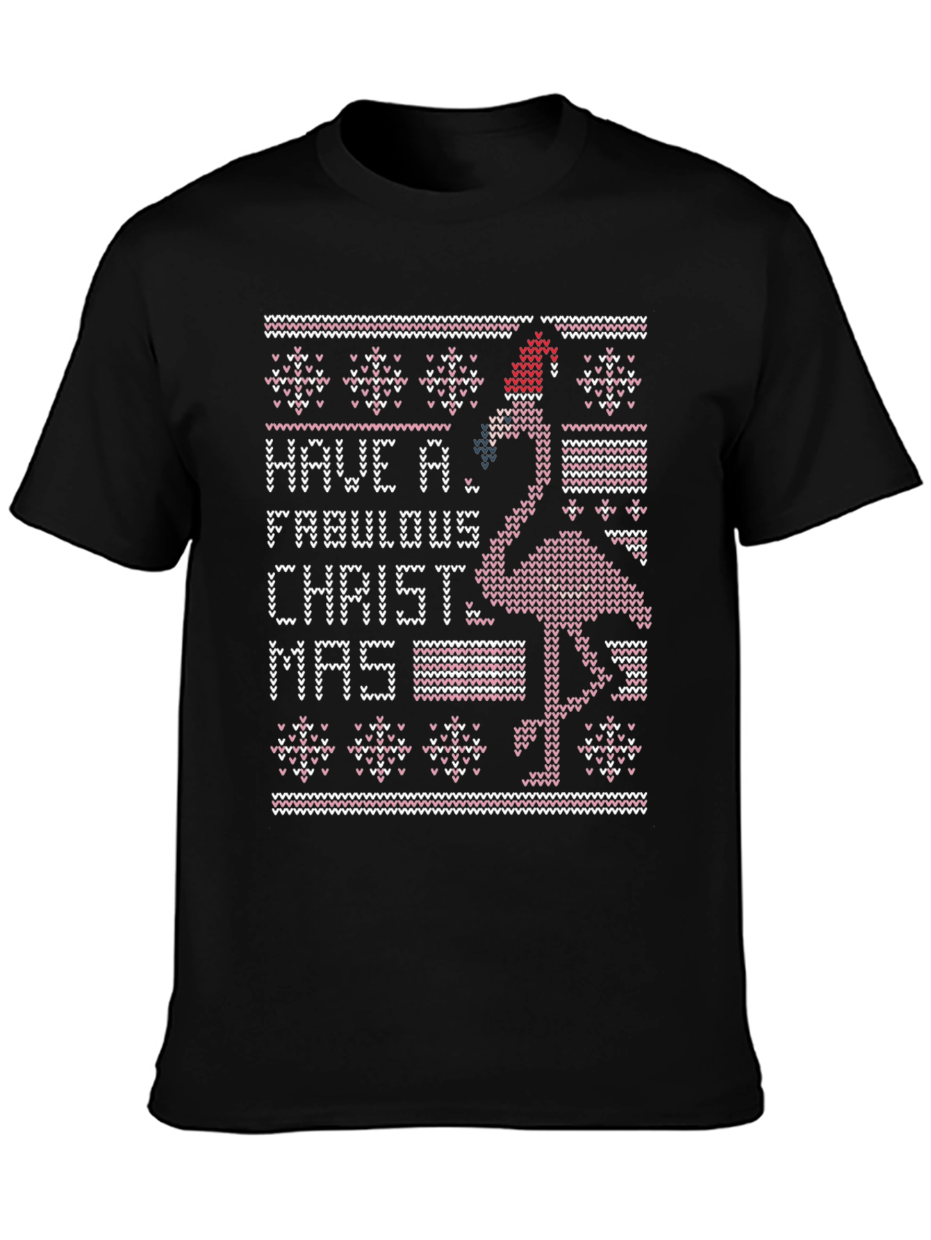 Christmas Flamingo Ugly Sweater T-Shirt