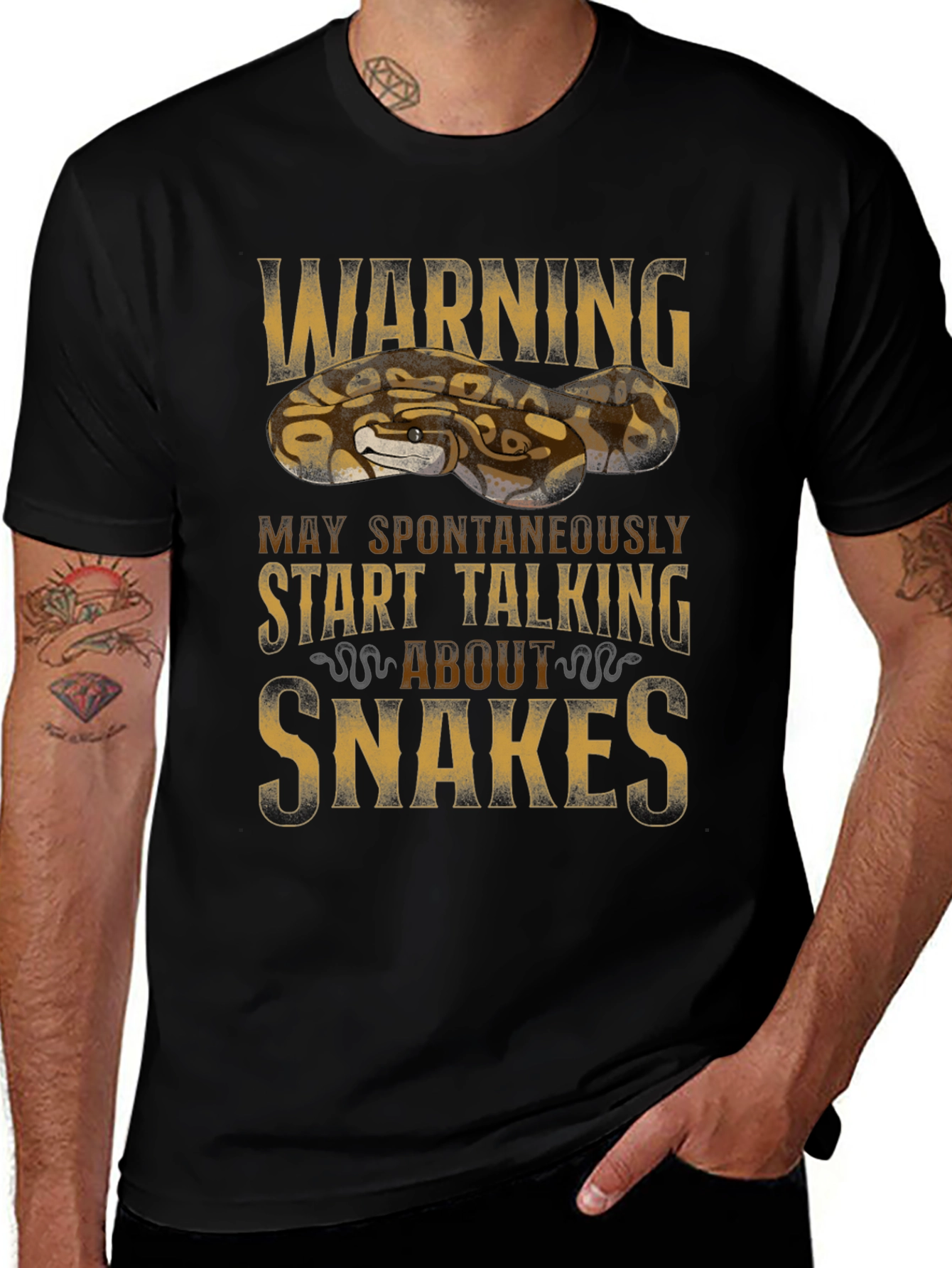 Warning May Spontaneously Start Talking About Snakes T-Shirt