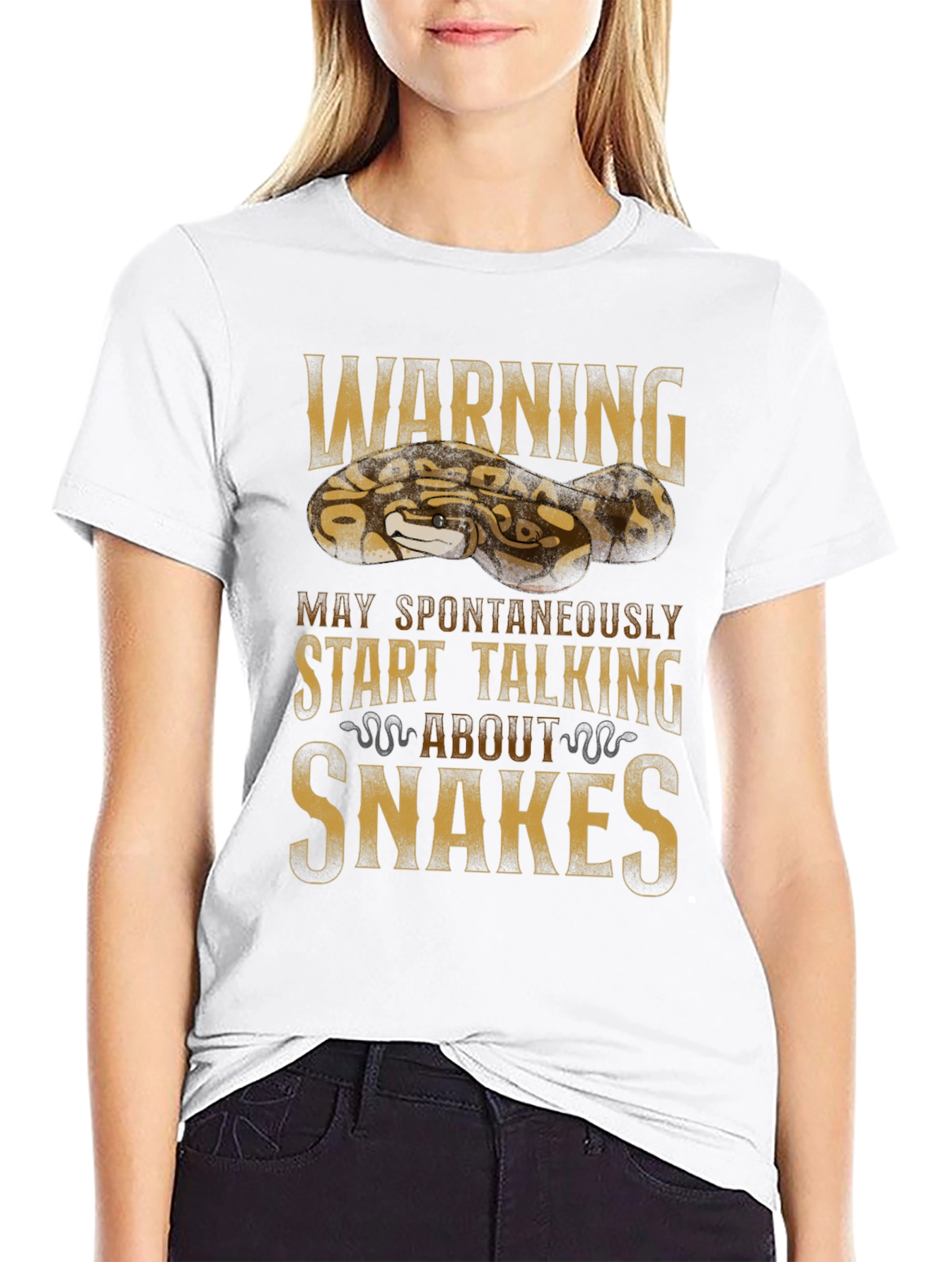Warning May Spontaneously Start Talking About Snakes T-Shirt