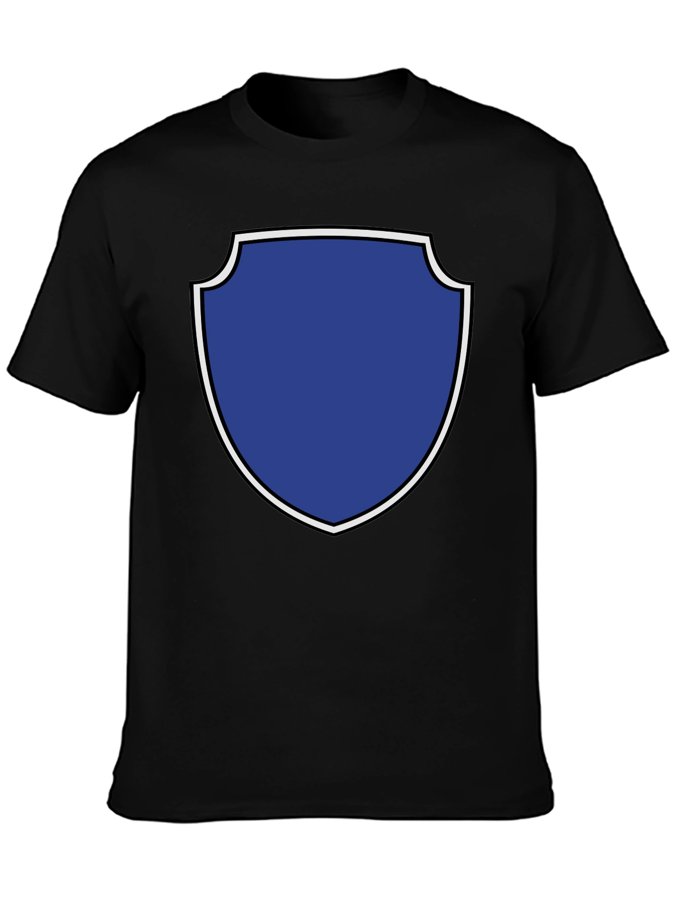 Graphic Tee: Blue Shield Black T-Shirt