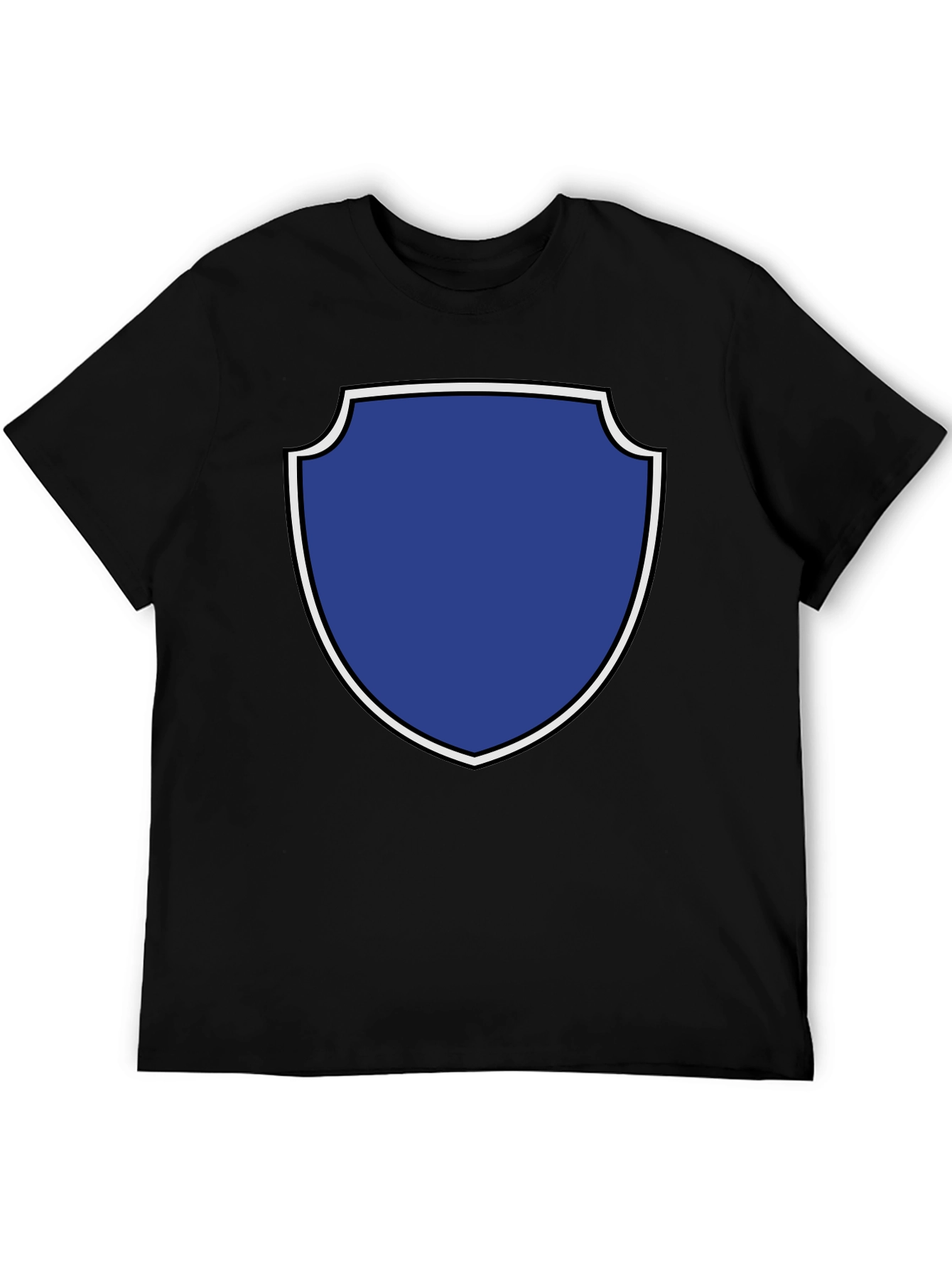 Graphic Tee: Blue Shield Black T-Shirt