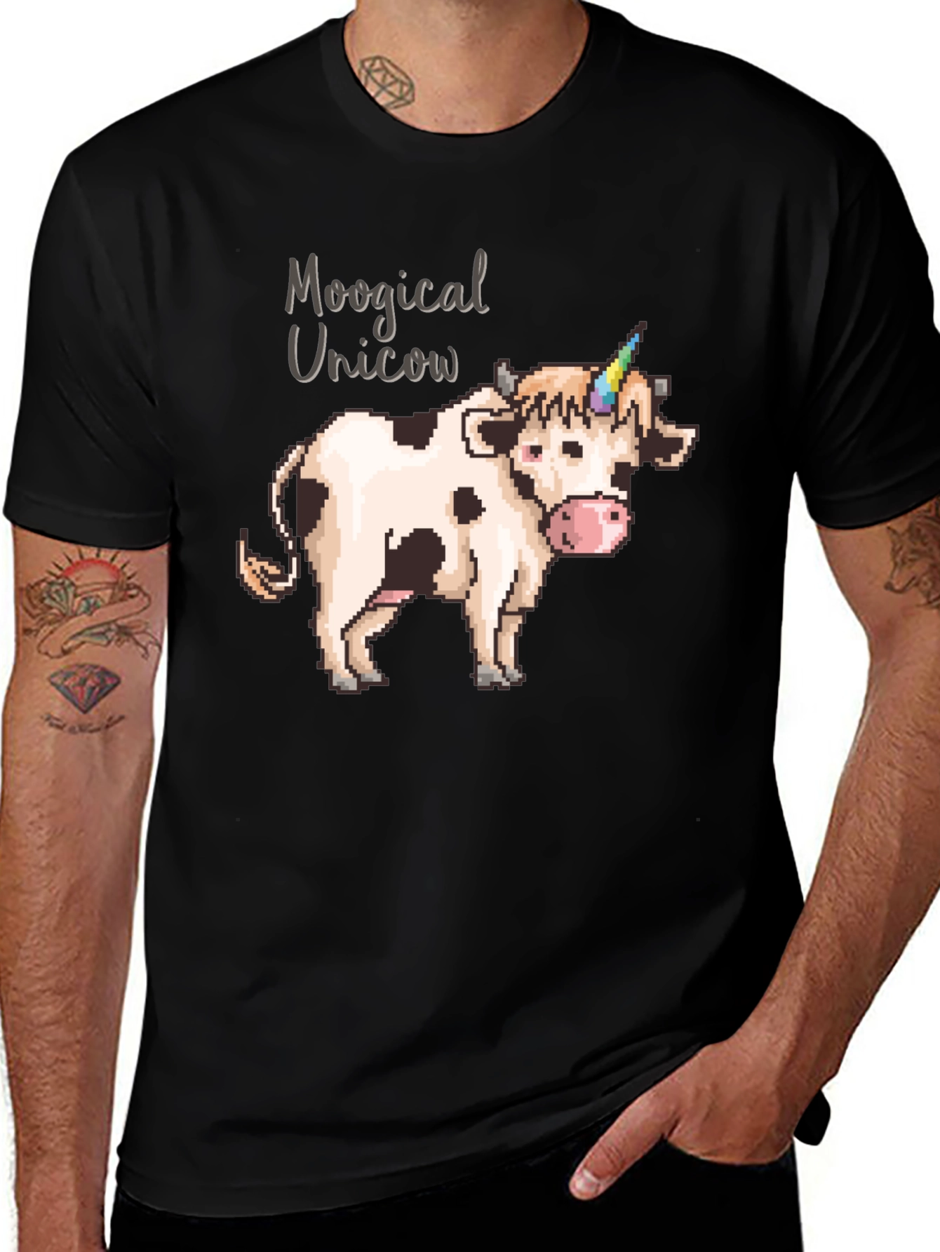 Moogical Unicow T-Shirt - Black Cotton Tee