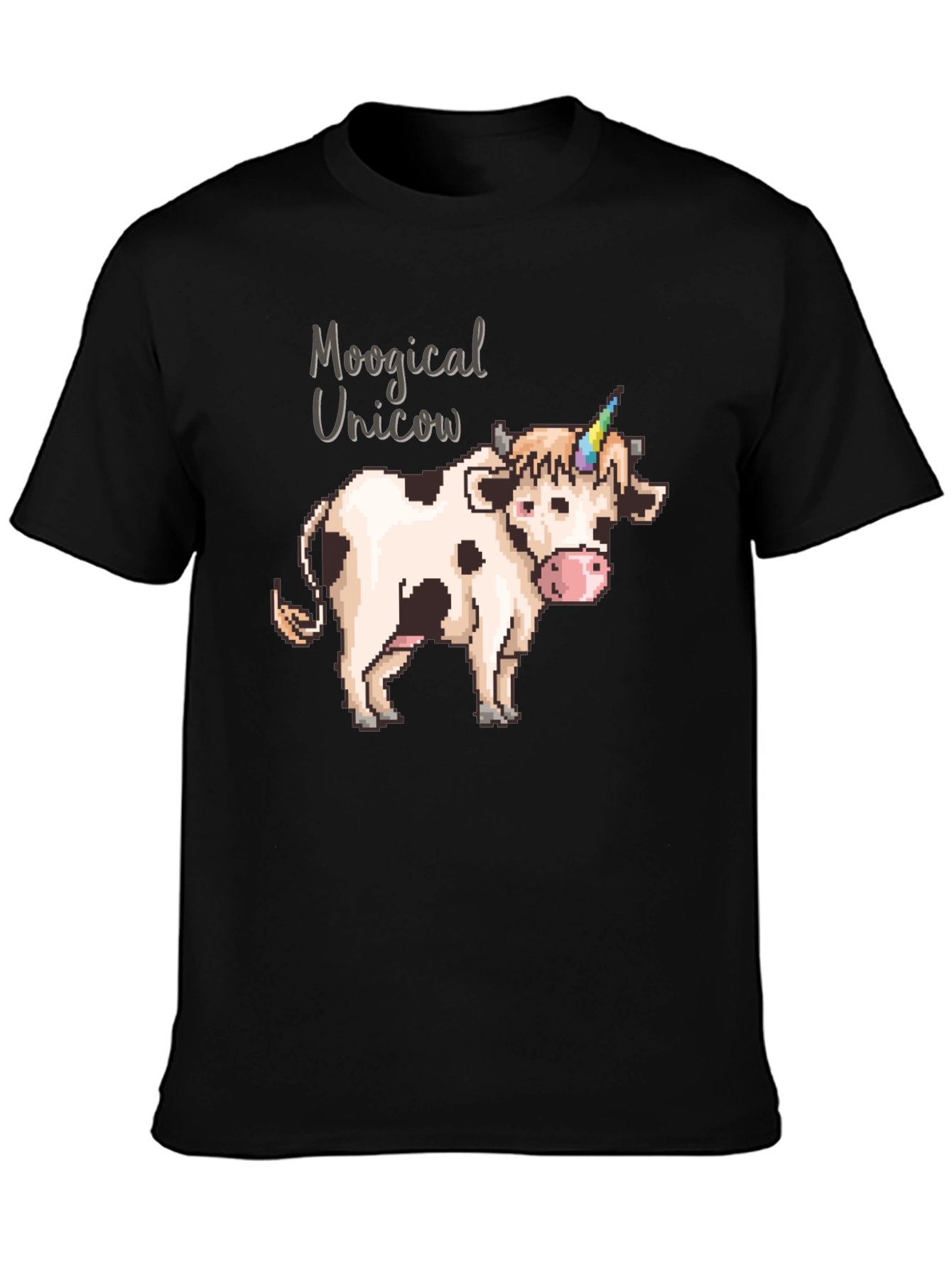 Moogical Unicow T-Shirt - Black Cotton Tee
