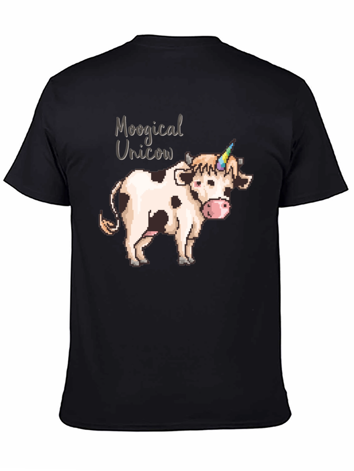 Moogical Unicow T-Shirt - Black Cotton Tee