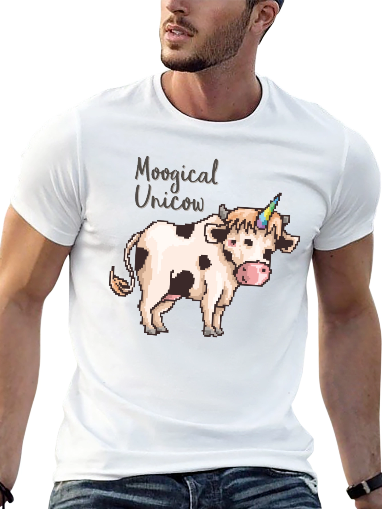 Moogical Unicow T-Shirt - Black Cotton Tee