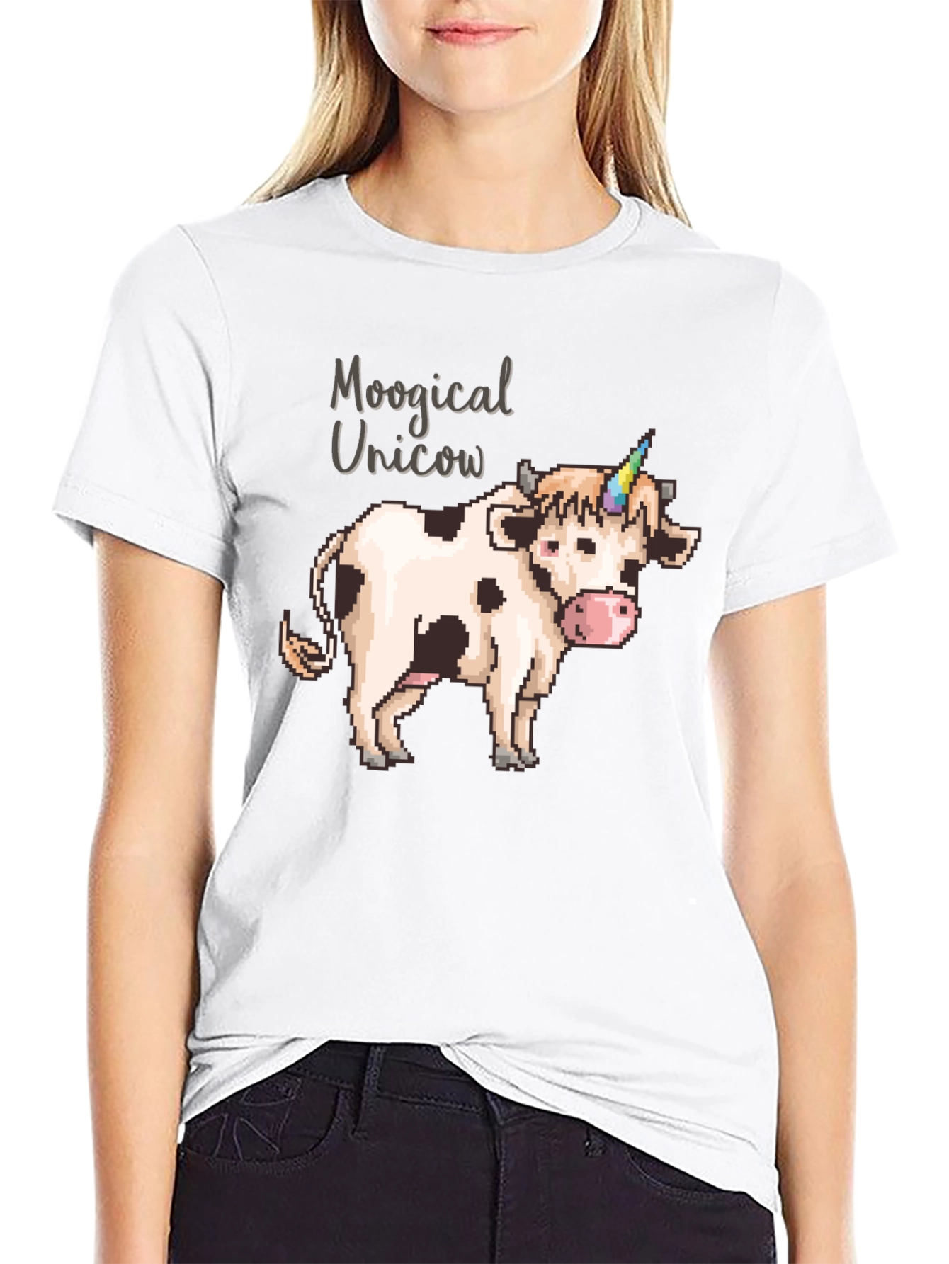 Moogical Unicow T-Shirt - Black Cotton Tee