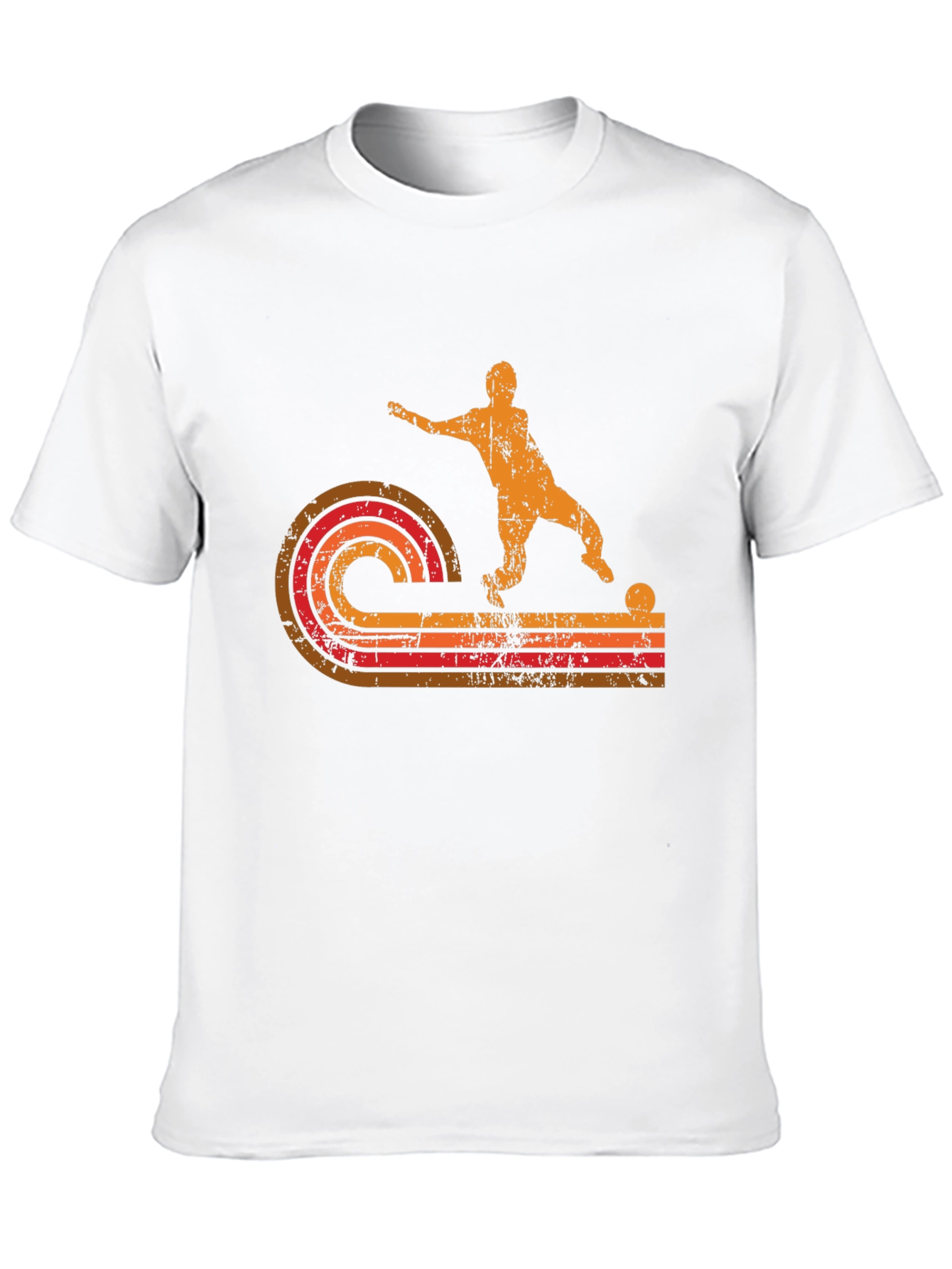 Retro Soccer Player Graphic T-Shirt