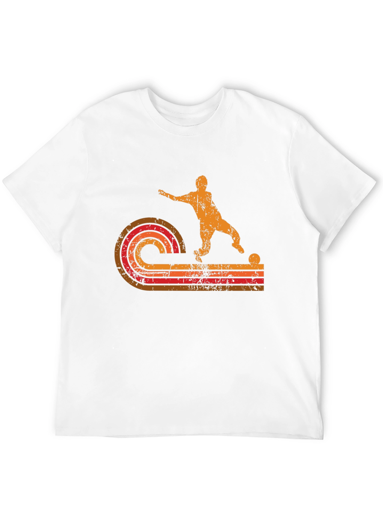Retro Soccer Player Graphic T-Shirt