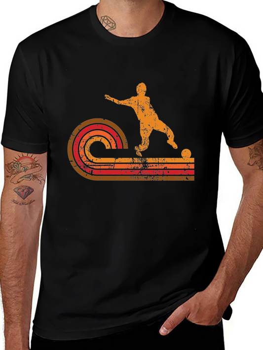 Retro Soccer Player Graphic T-Shirt