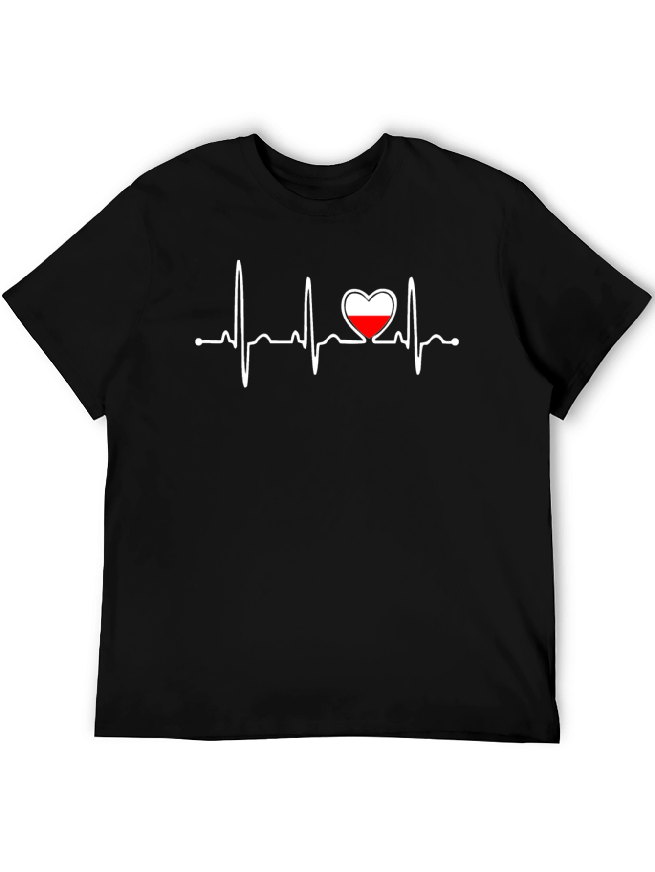 Heartbeat Poland Flag Graphic T-Shirt