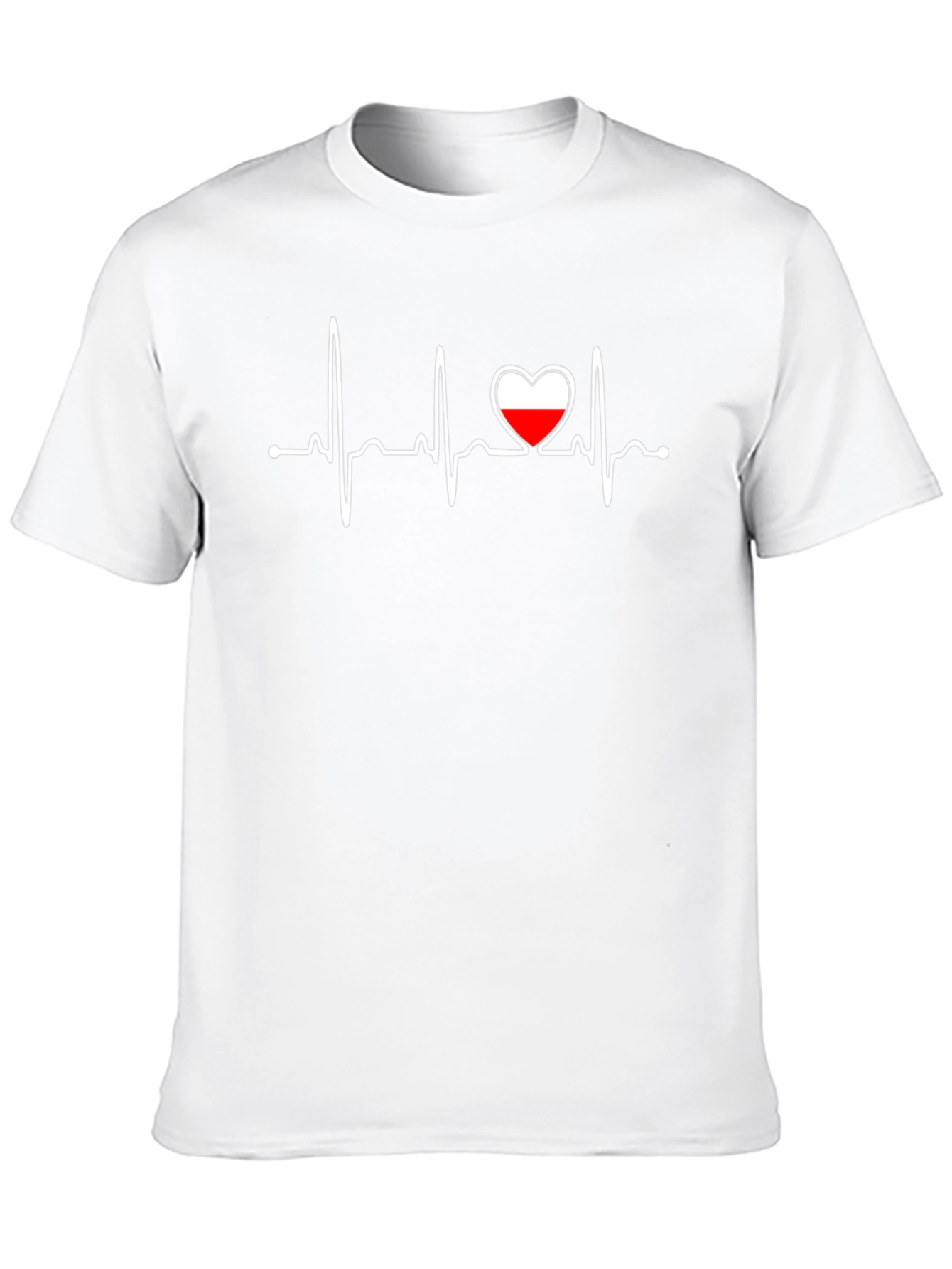 Heartbeat Poland Flag Graphic T-Shirt