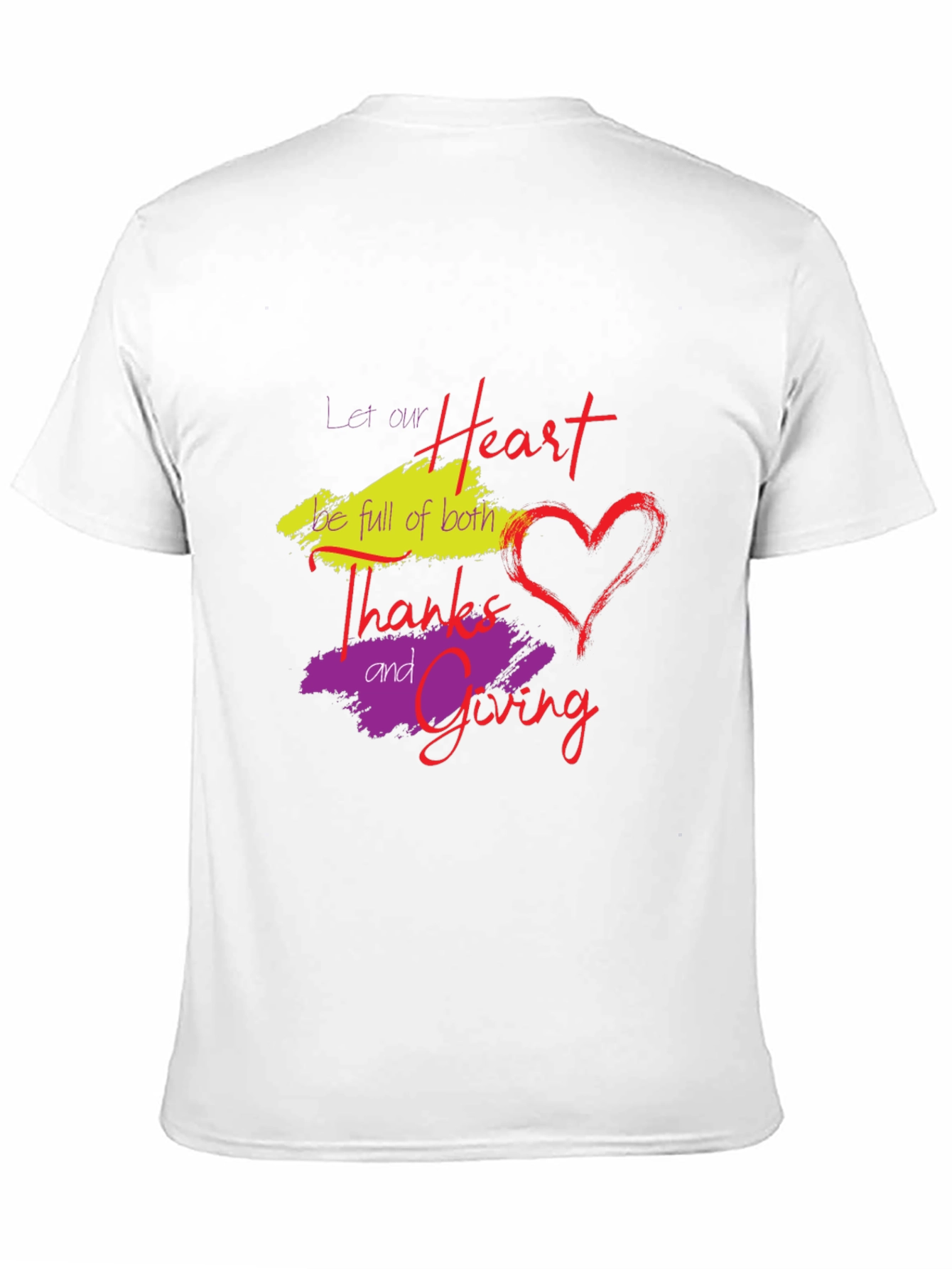 Thanksgiving Heart Graphic Tee - Black