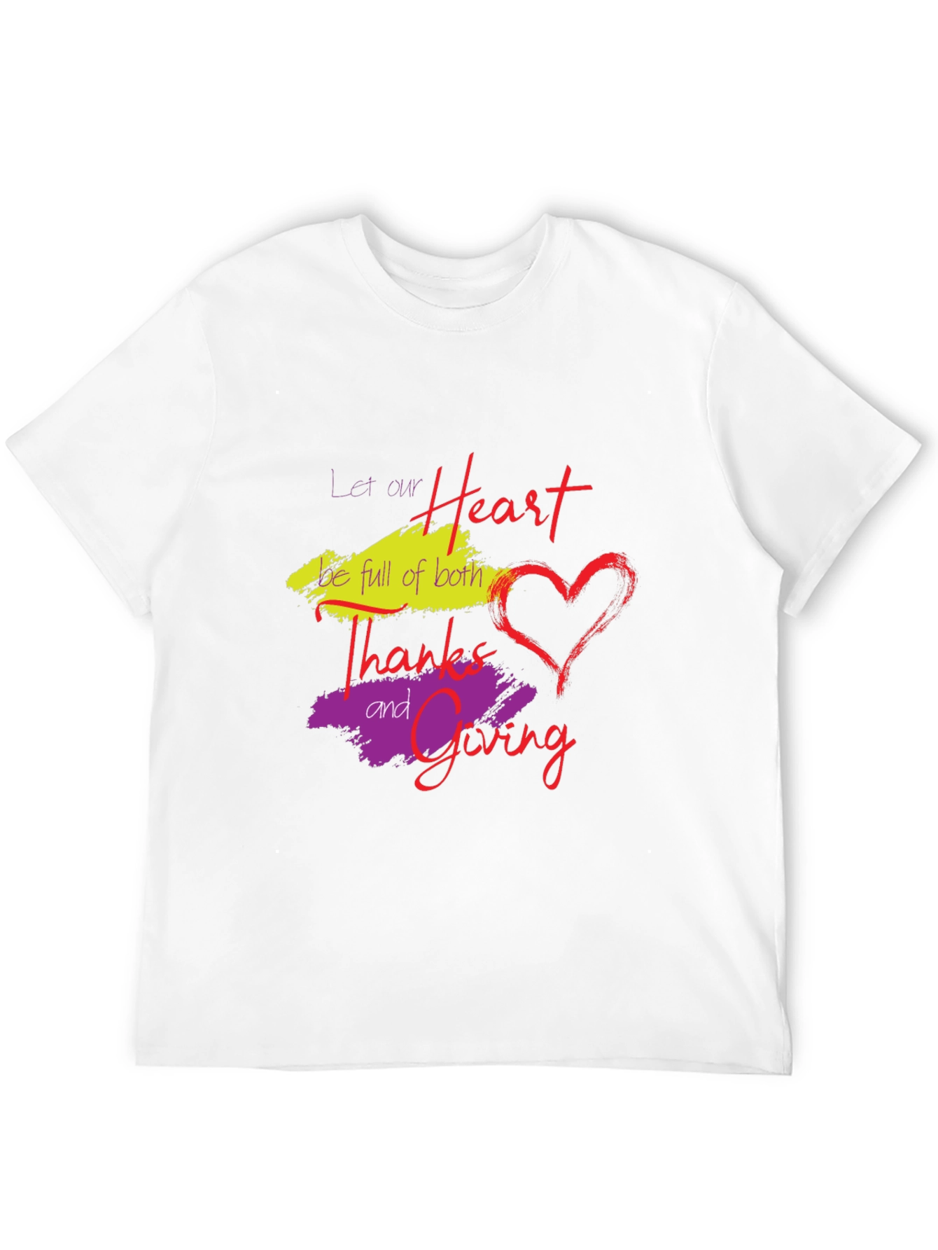 Thanksgiving Heart Graphic Tee - Black