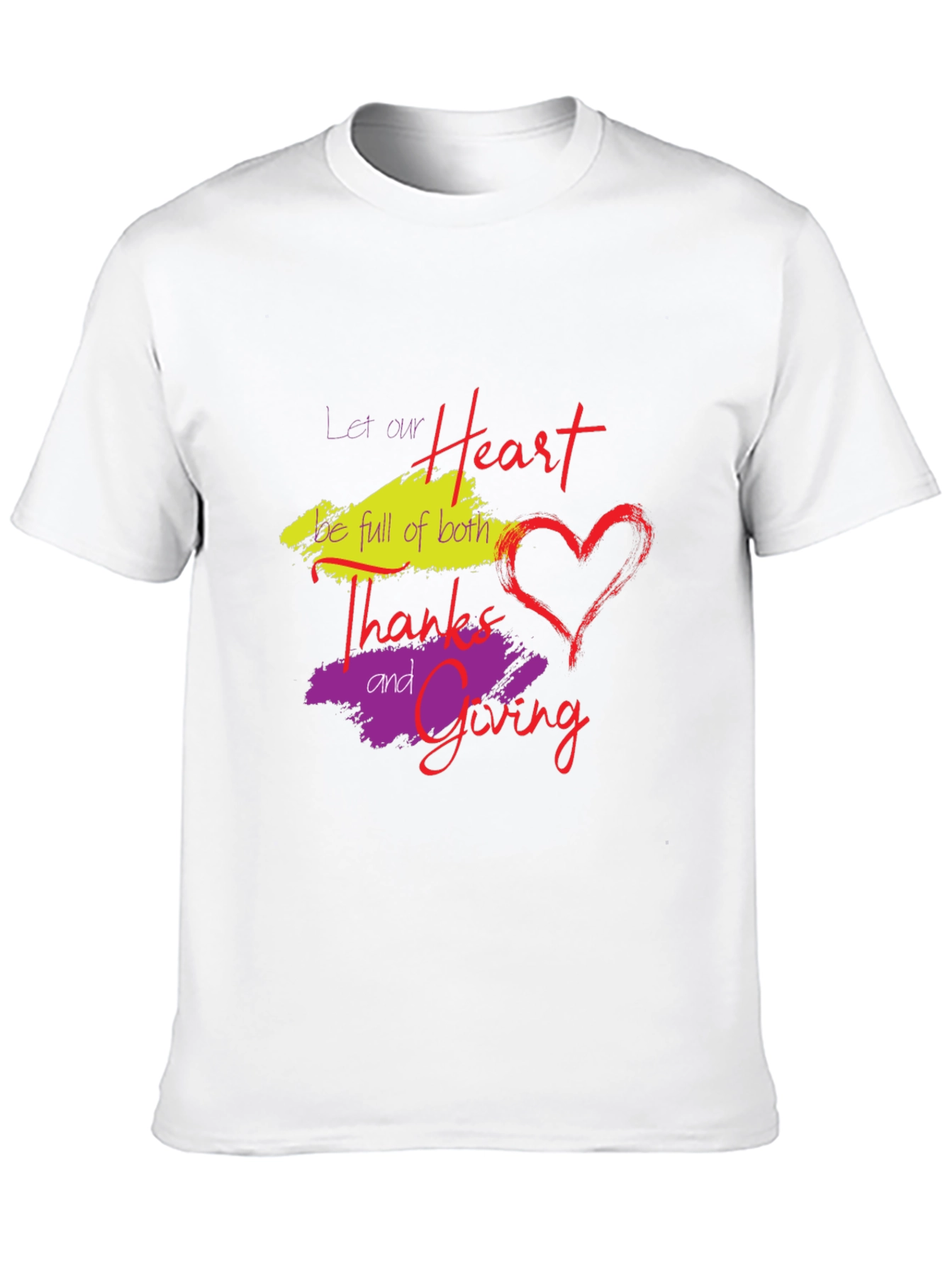 Thanksgiving Heart Graphic Tee - Black