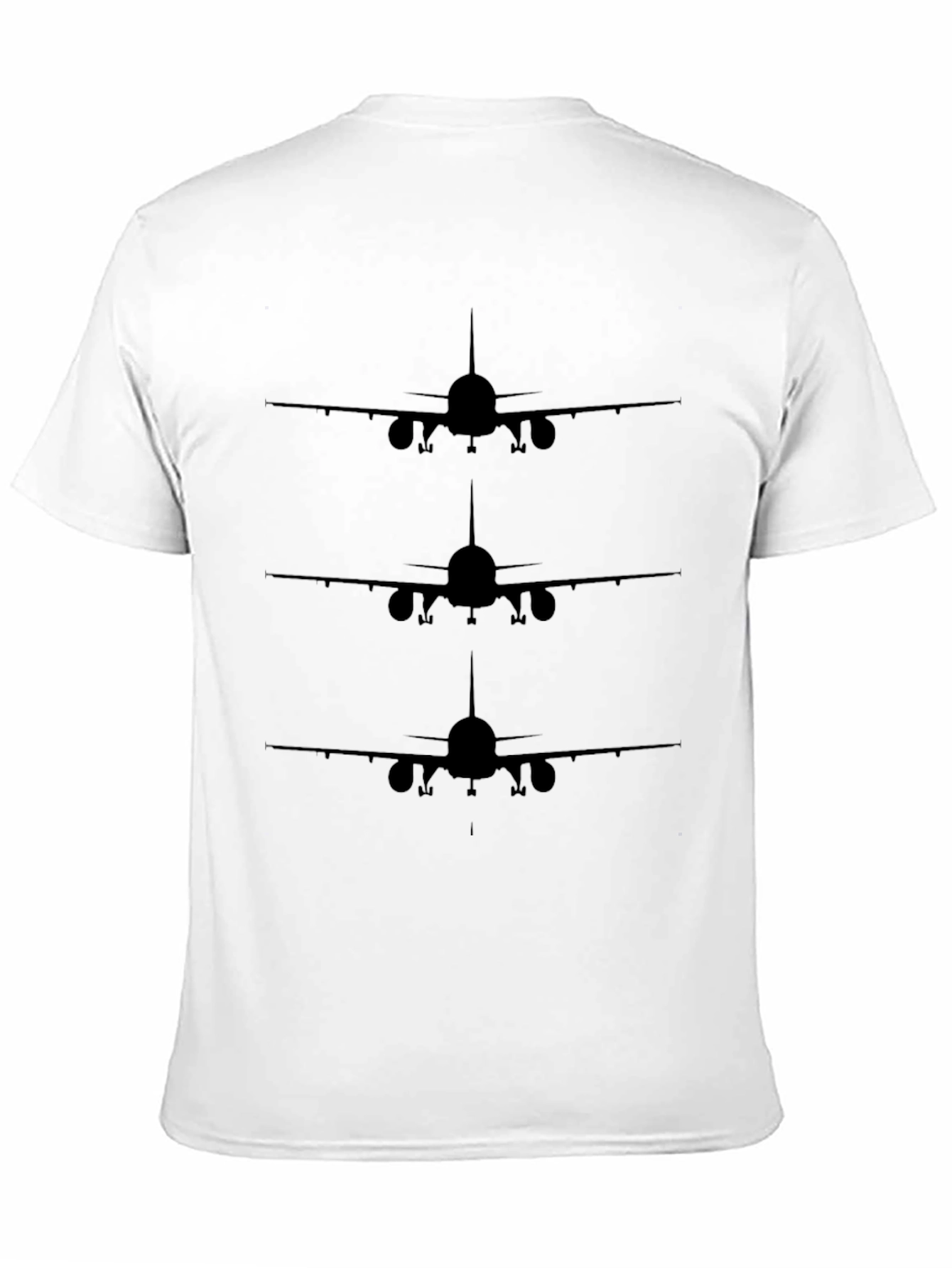 Airplane Silhouette Black T-Shirt