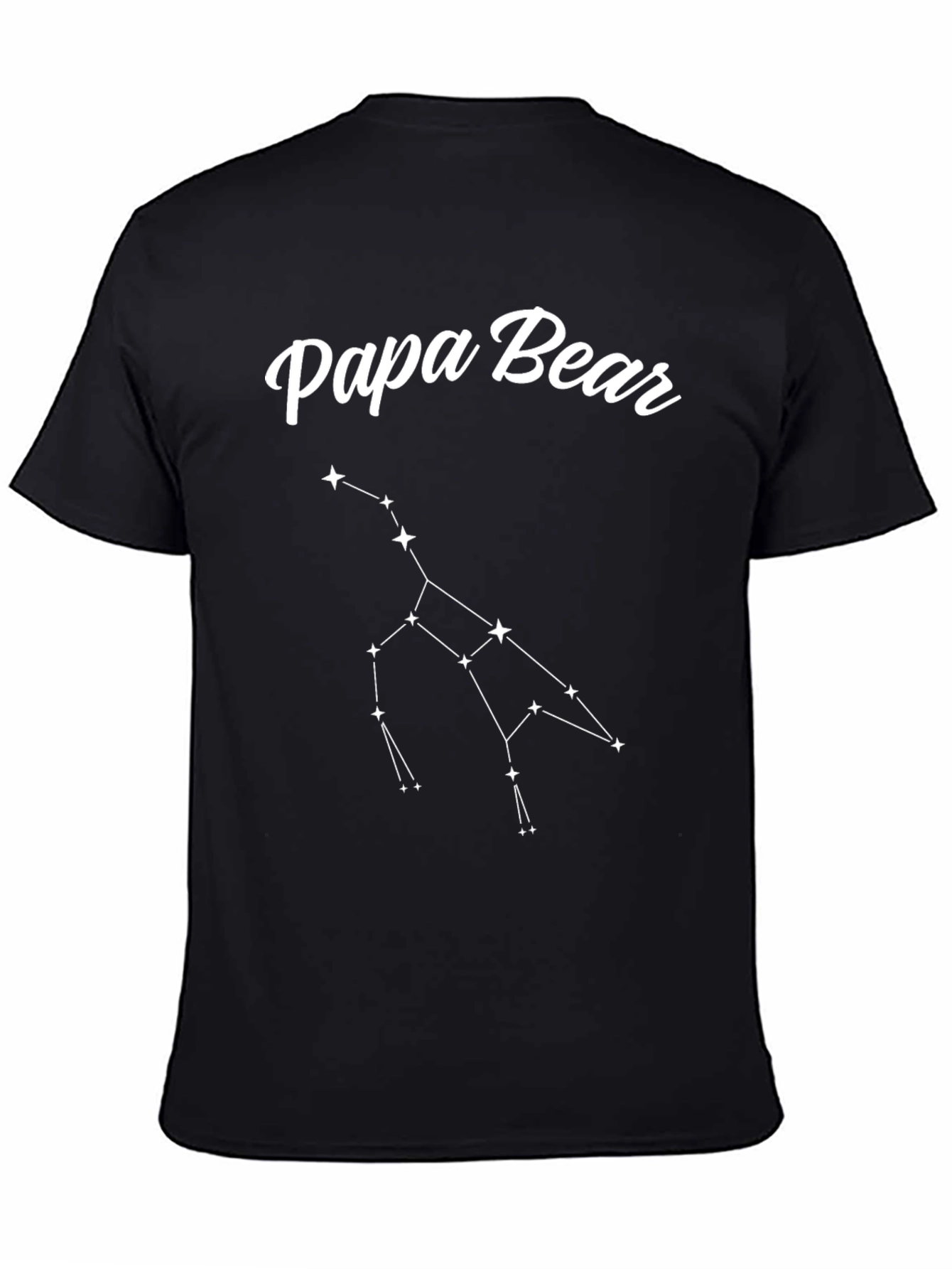 Papa Bear Constellation Graphic Tee - Black T-Shirt