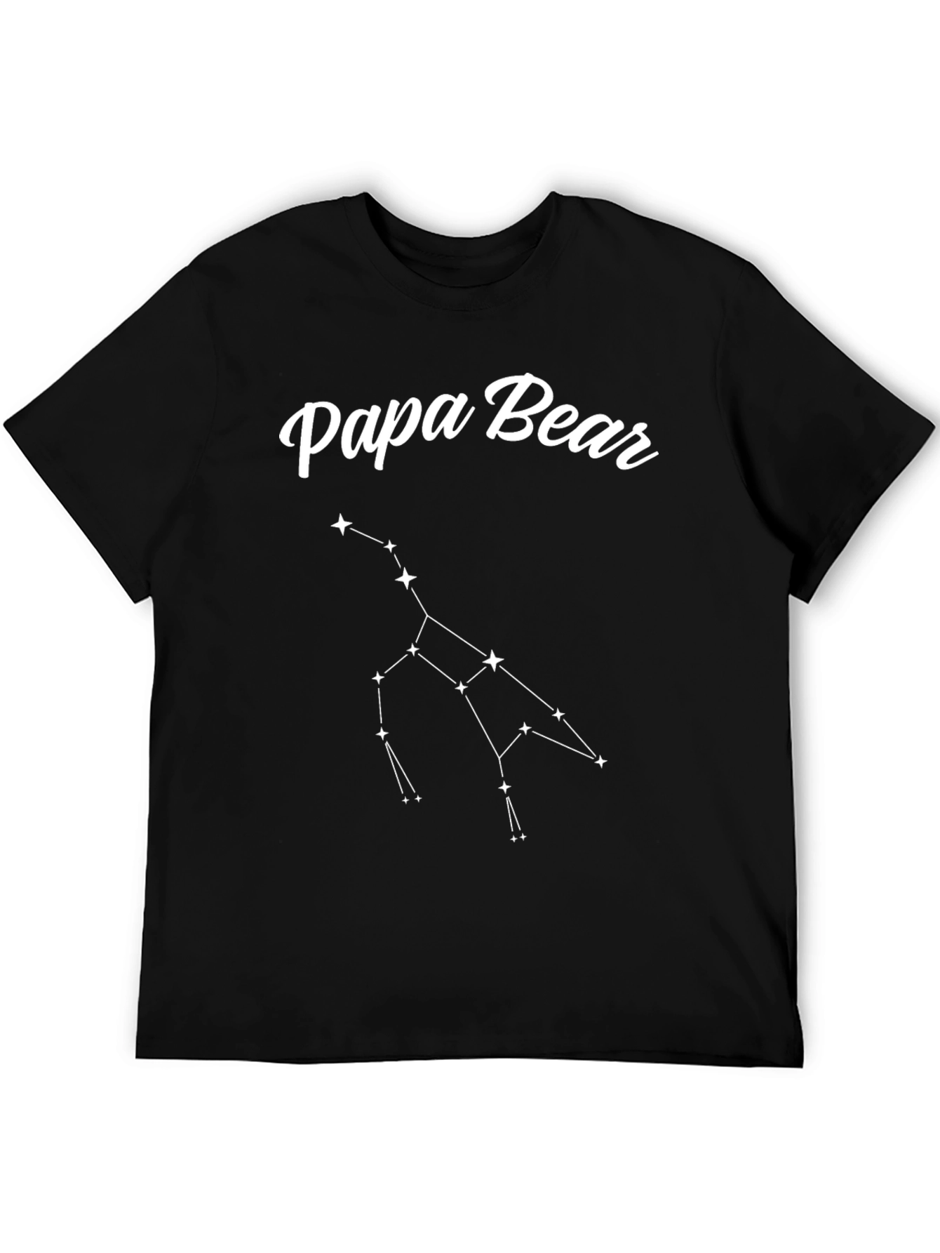 Papa Bear Constellation Graphic Tee - Black T-Shirt