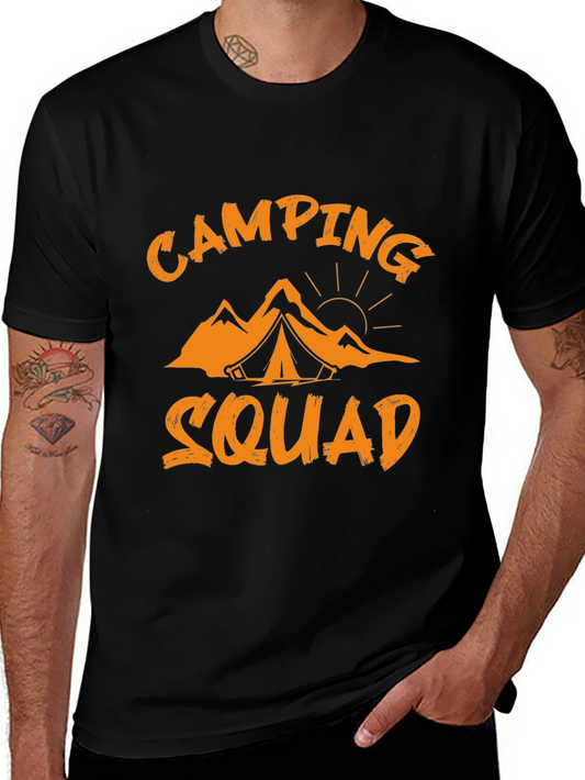 Camping Squad Graphic Tee - Black