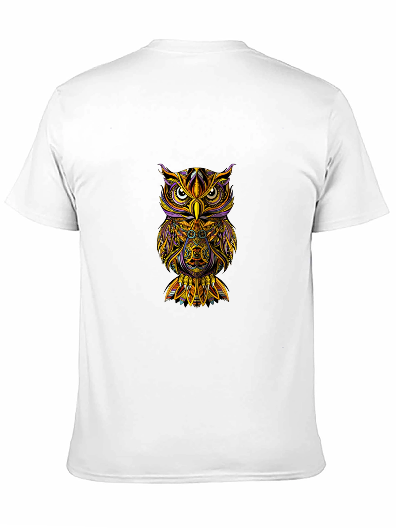 Owl Graphic Print T-Shirt - Black
