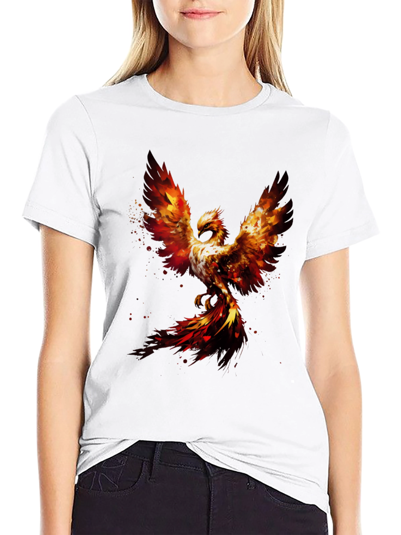 Fiery Phoenix Graphic Tee - Bold & Unique Design