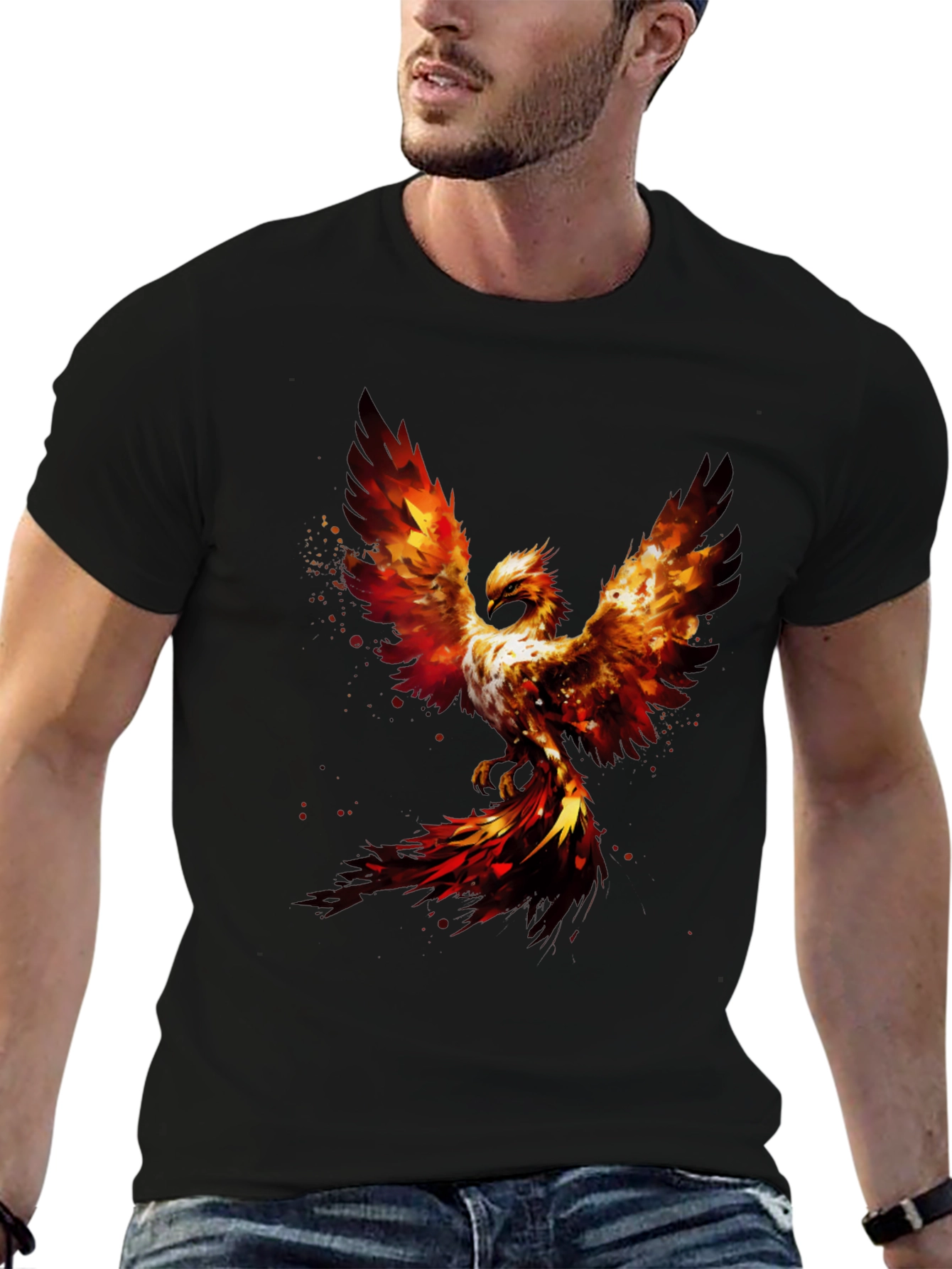 Fiery Phoenix Graphic Tee - Bold & Unique Design