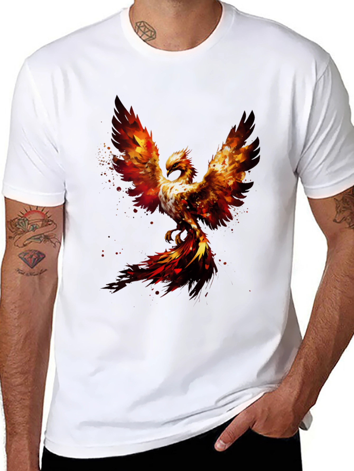 Fiery Phoenix Graphic Tee - Bold & Unique Design