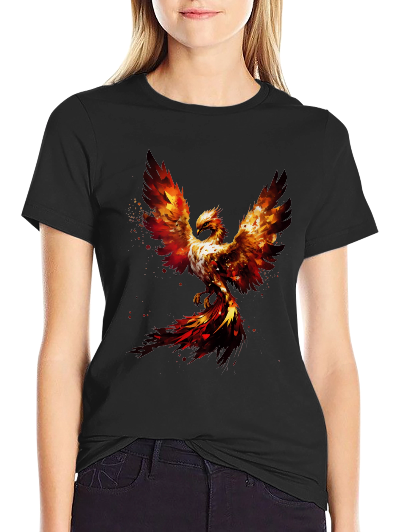 Fiery Phoenix Graphic Tee - Bold & Unique Design
