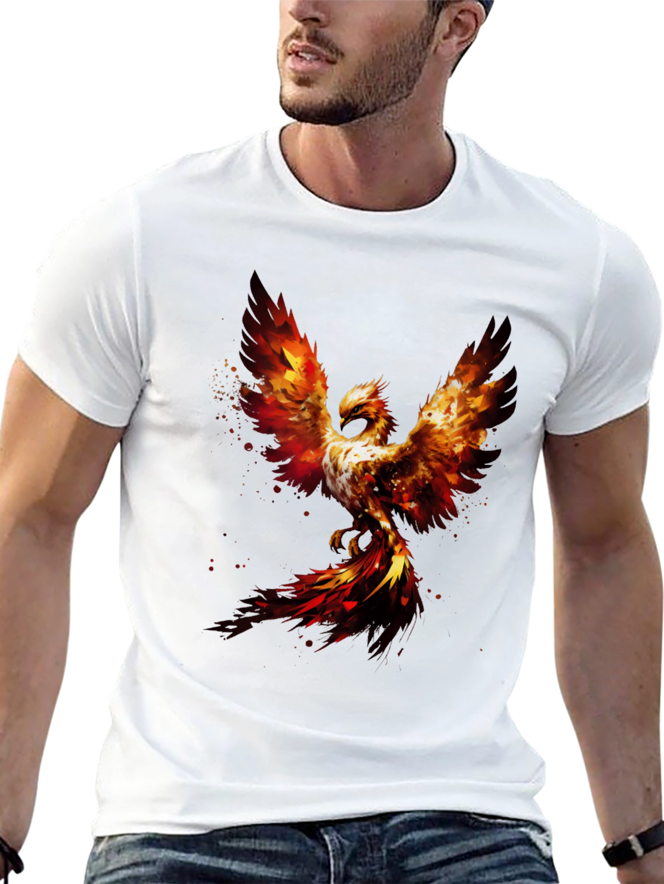 Fiery Phoenix Graphic Tee - Bold & Unique Design
