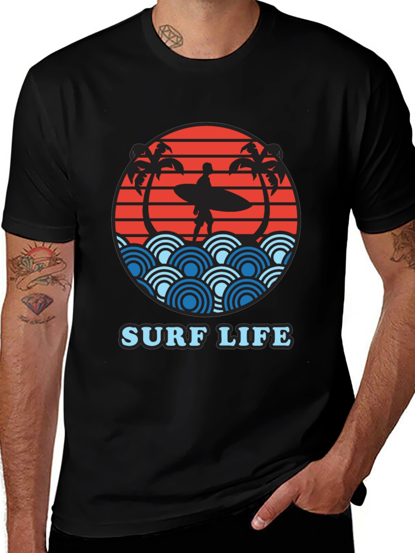 Surf Life Graphic Tee - Summer Beach T-Shirt