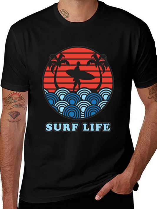 Surf Life Graphic Tee - Summer Beach T-Shirt