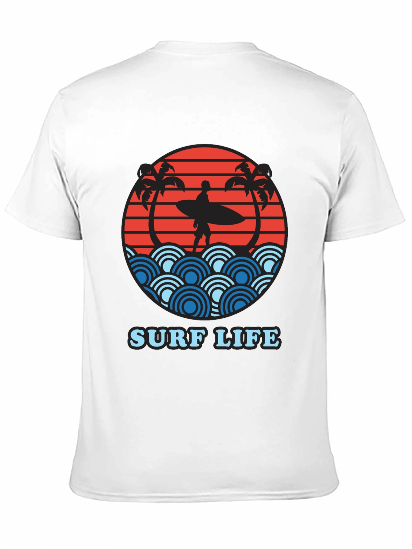 Surf Life Graphic Tee - Summer Beach T-Shirt