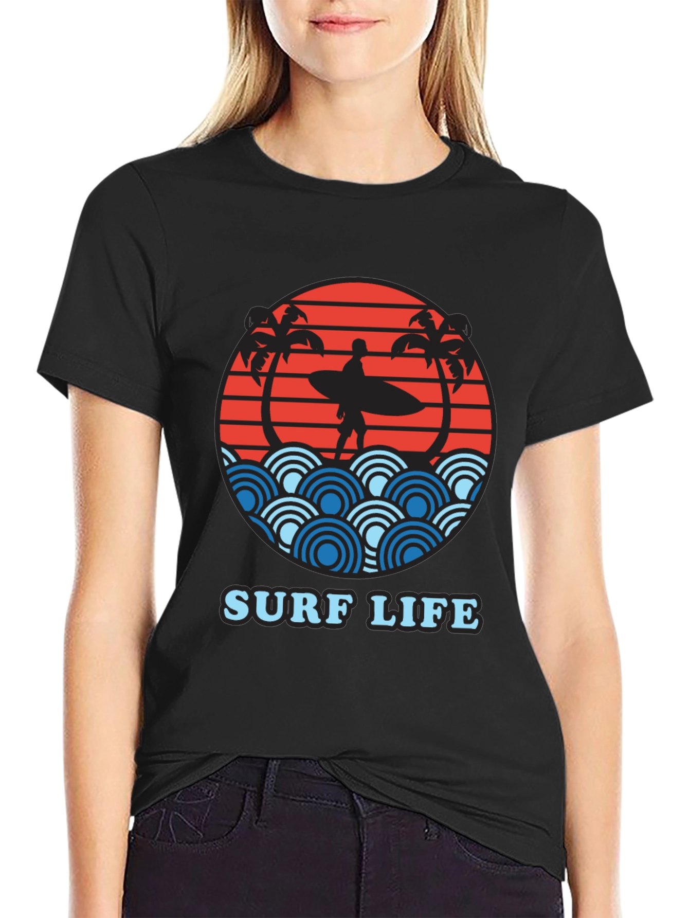 Surf Life Graphic Tee - Summer Beach T-Shirt
