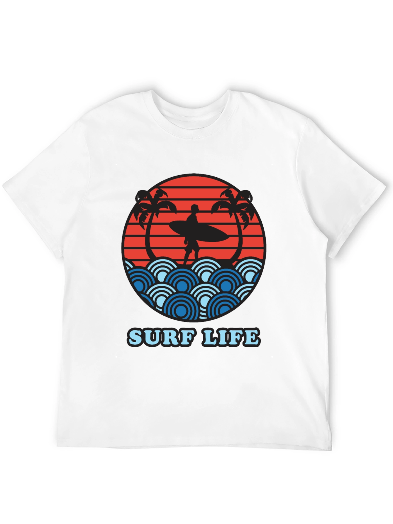 Surf Life Graphic Tee - Summer Beach T-Shirt