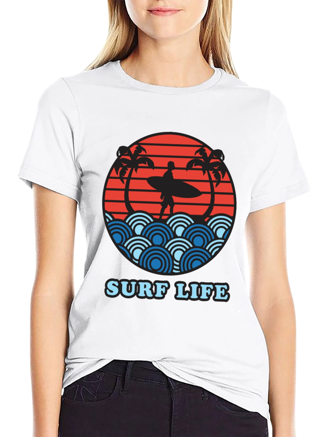 Surf Life Graphic Tee - Summer Beach T-Shirt