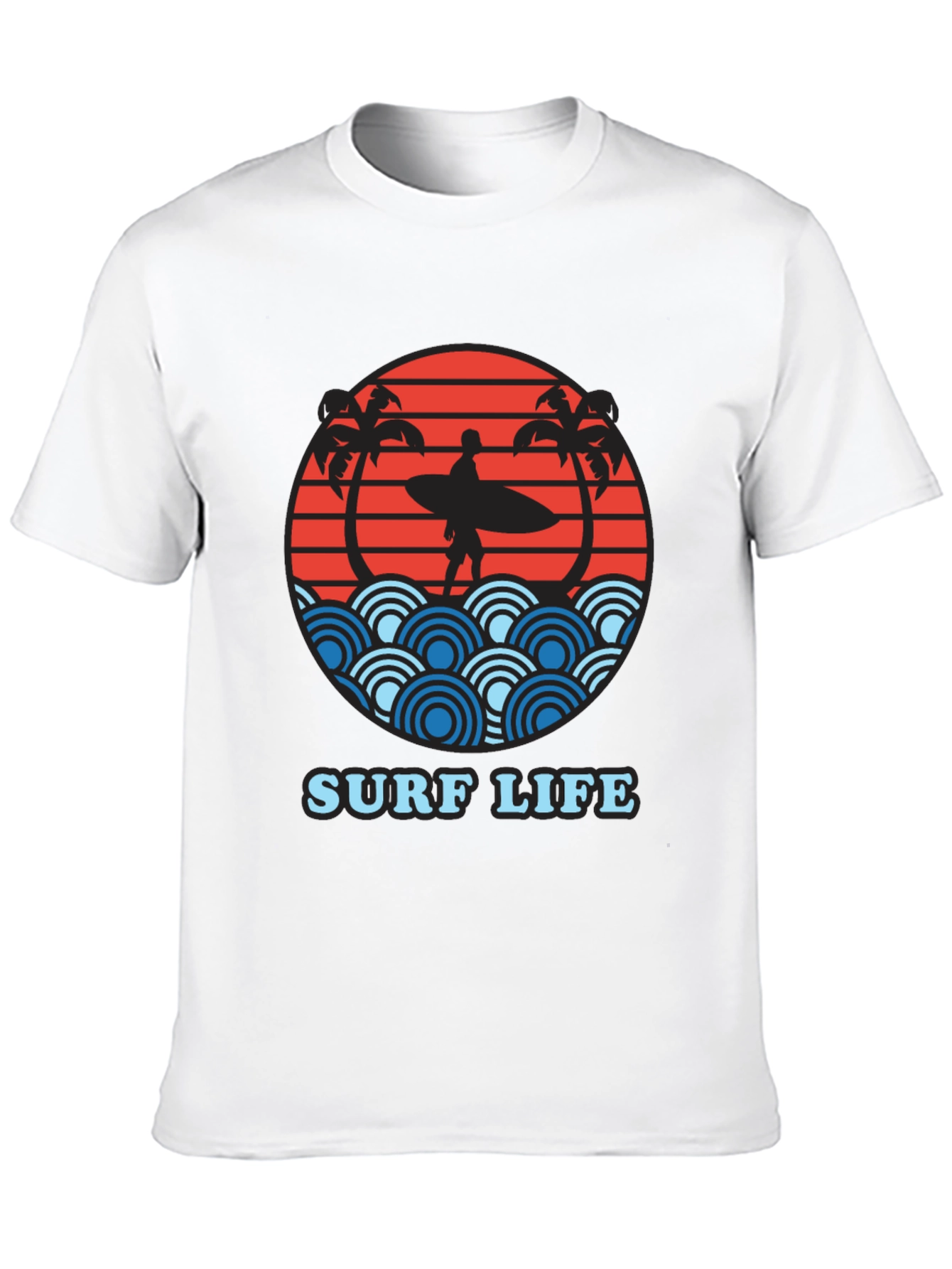 Surf Life Graphic Tee - Summer Beach T-Shirt