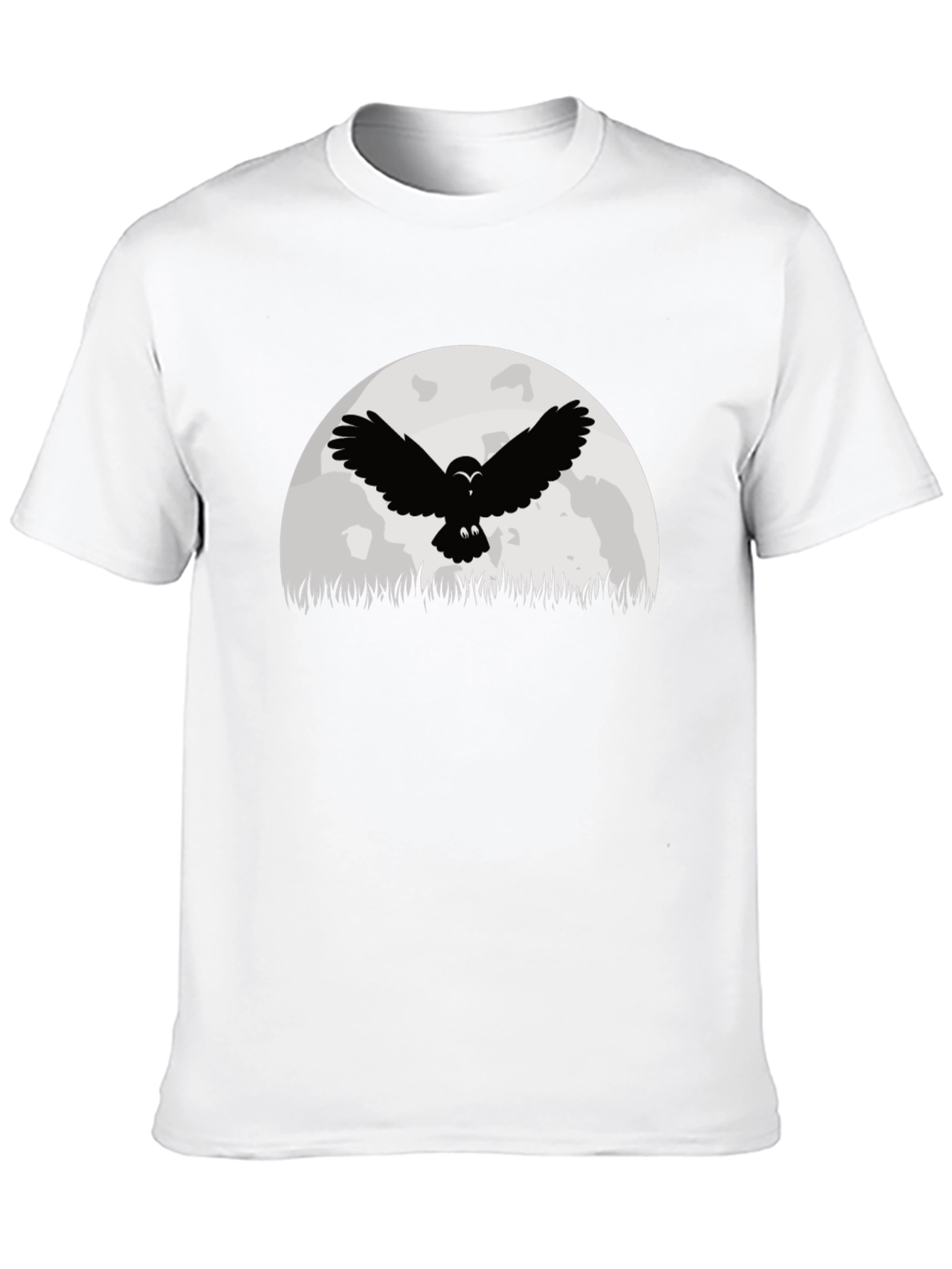 Owl Moon Black Graphic T-Shirt