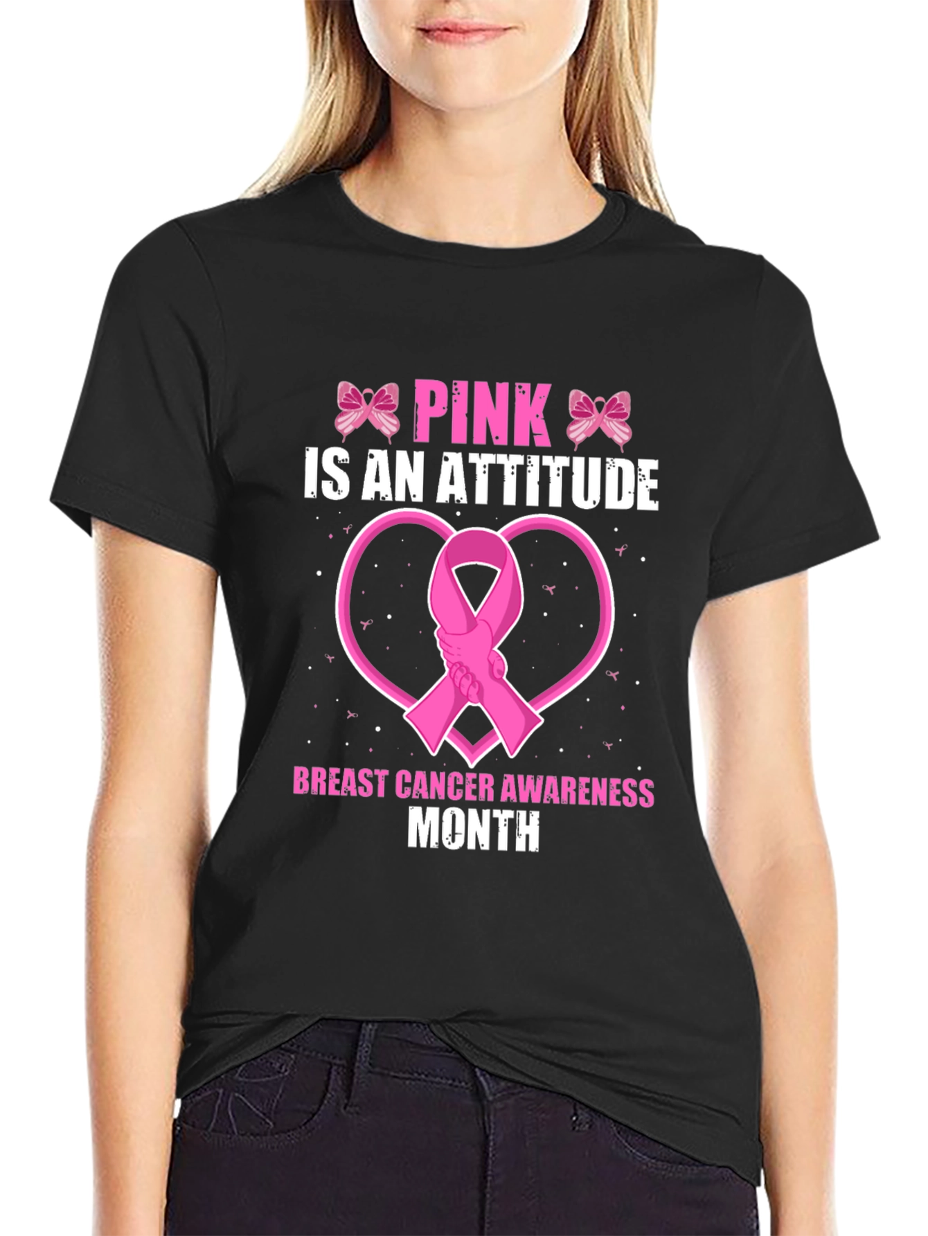 Pink is an Attitude Breast Cancer Awareness T-Shirt