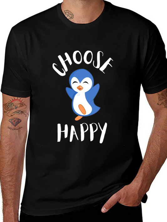 Choose Happy Penguin Tee