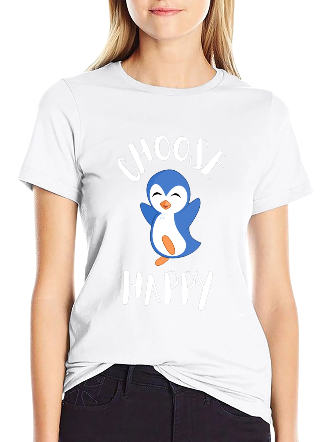 Choose Happy Penguin Tee
